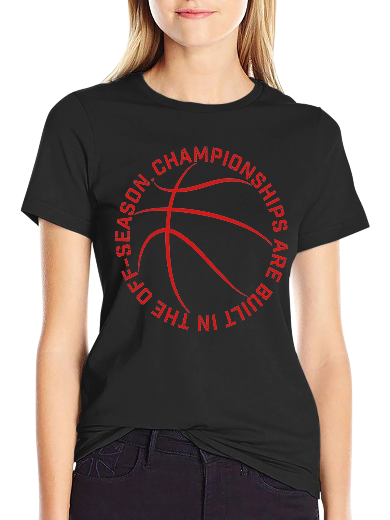 Black Basketball Championships Tee - Off-Season Training view 2