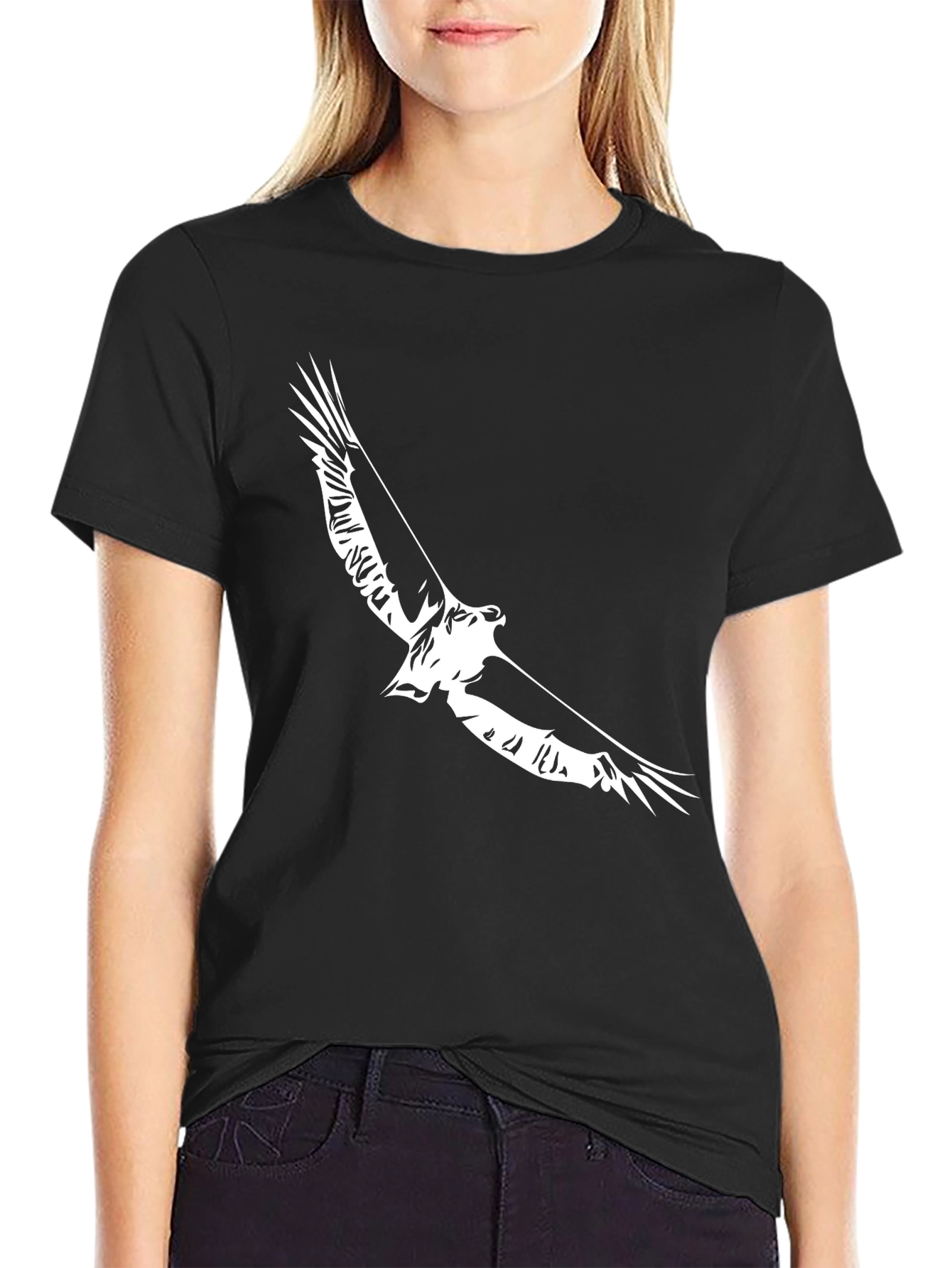 Black Black Eagle Graphic Tee - Stylish Men's T-Shirt view 2