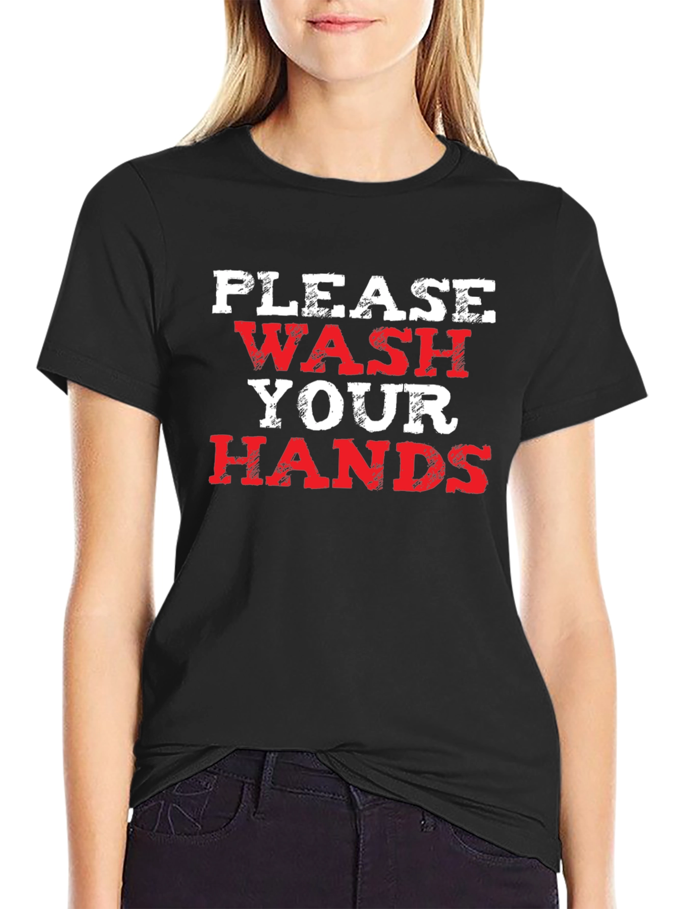 Black Wash Your Hands Graphic Tee view 2