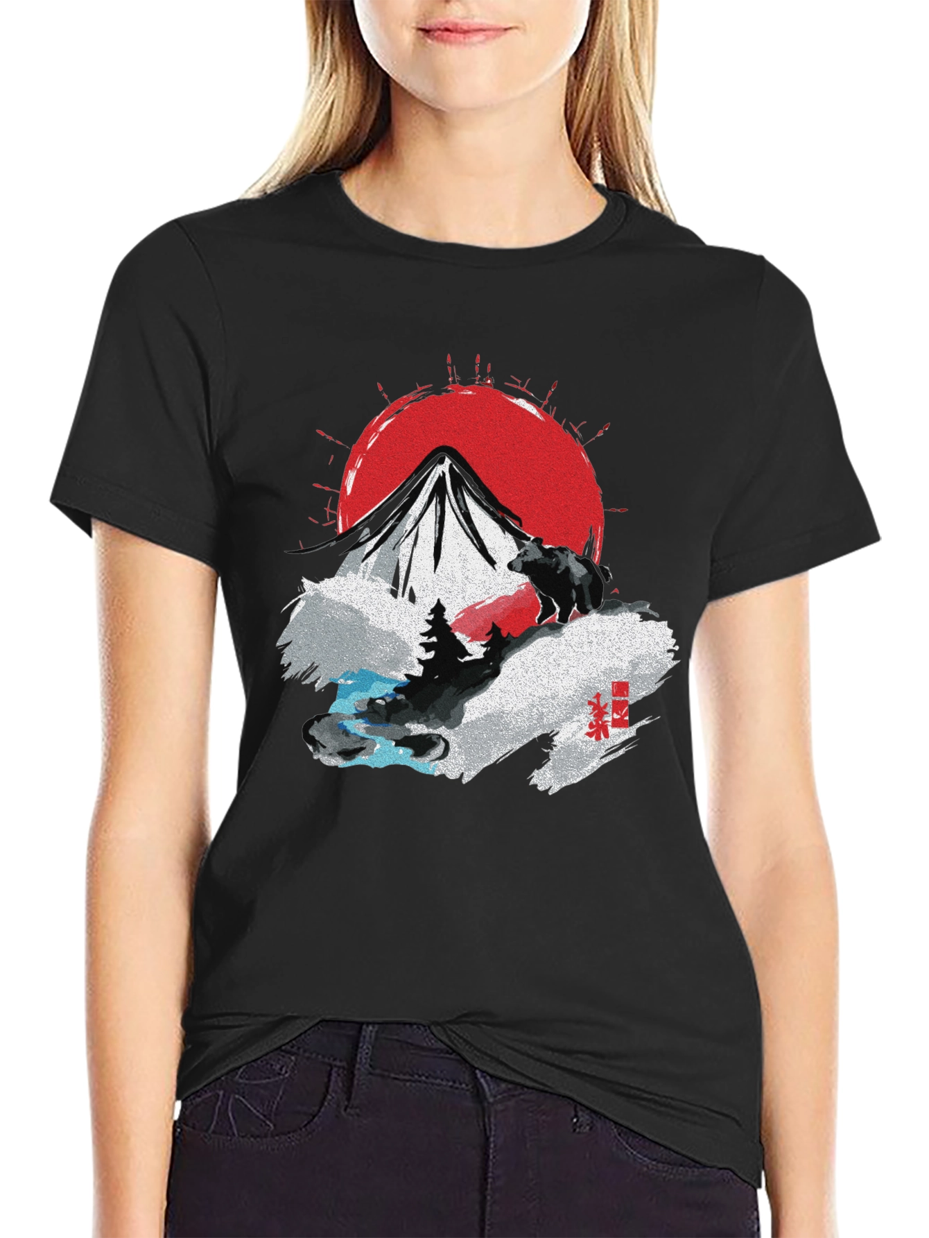 Black Mountain Bear Graphic T-Shirt view 2