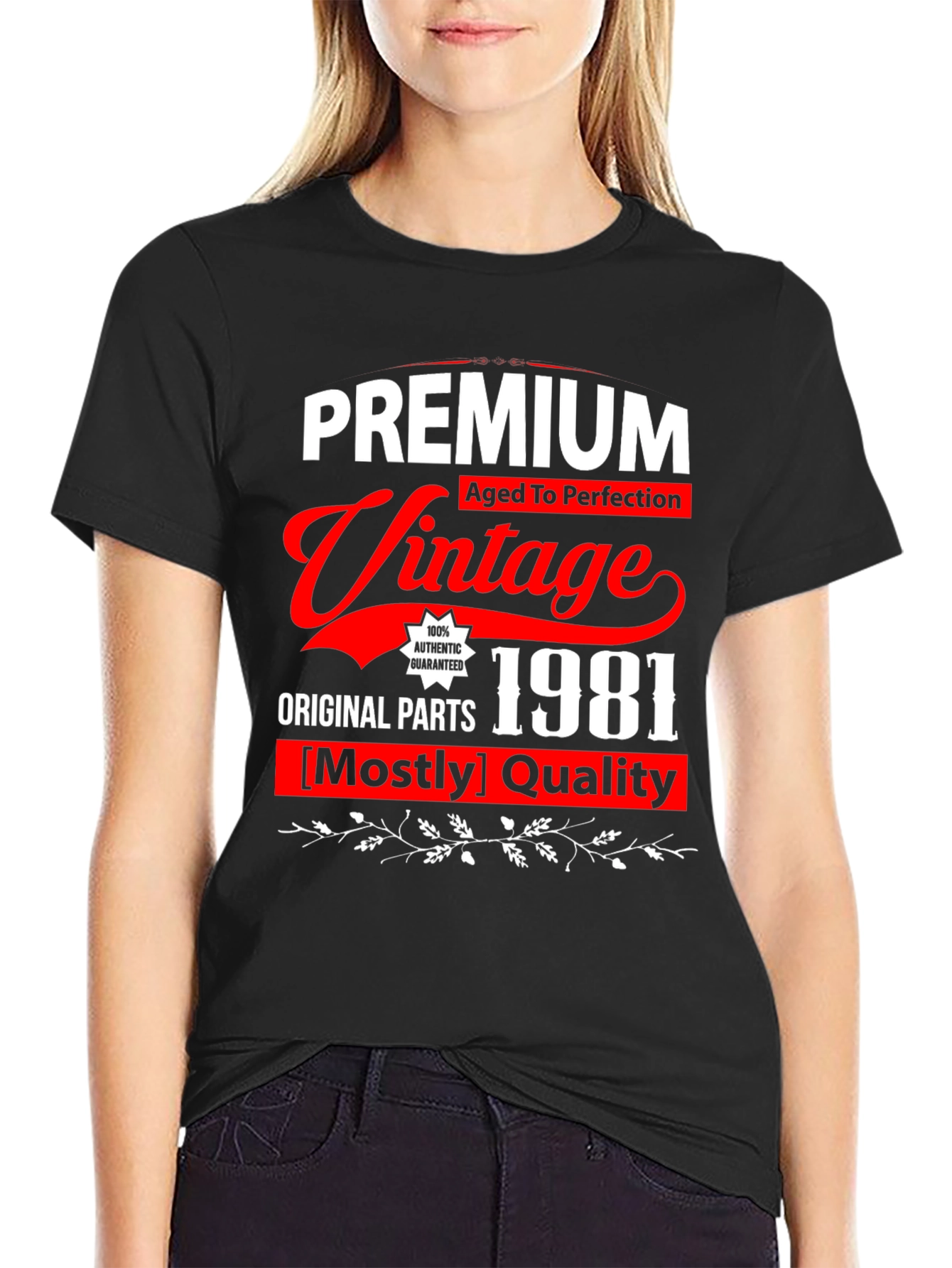 Black Premium Vintage 1981 T-Shirt view 2
