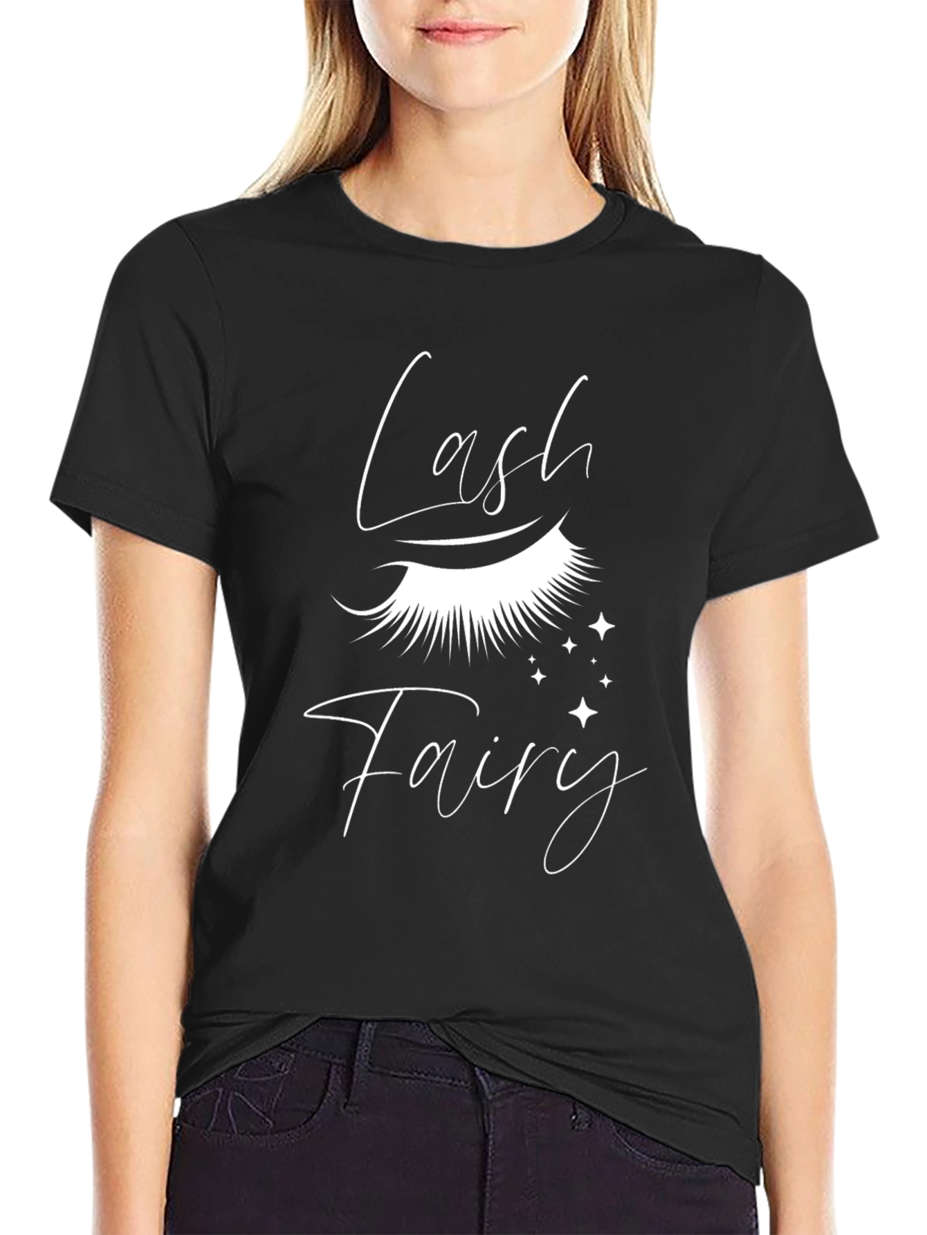 Black Lash Fairy Graphic Tee - Stylish and Trendy view 2