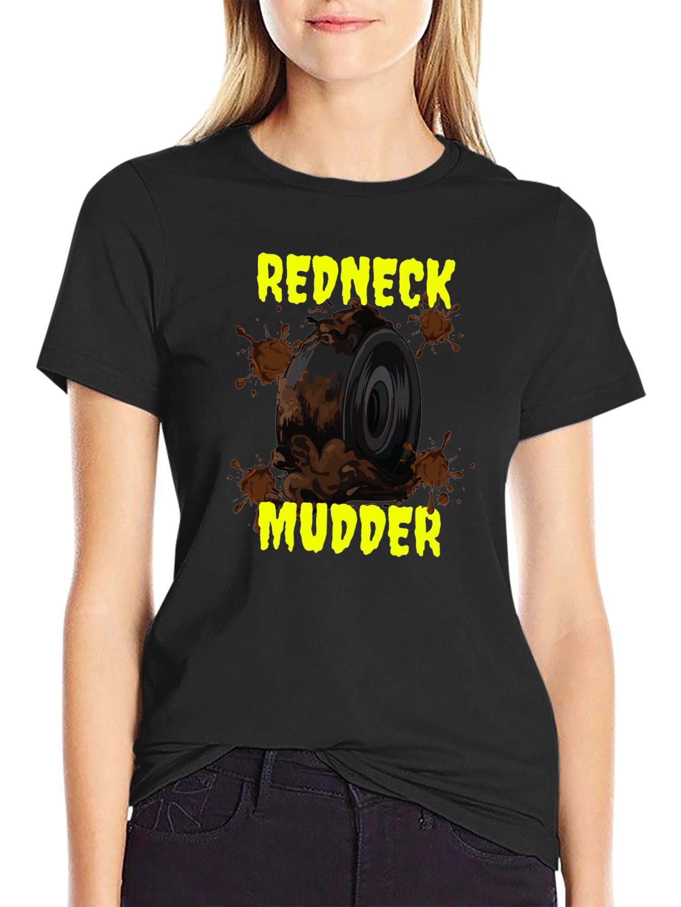 Black Redneck Mudder Graphic Tee view 2