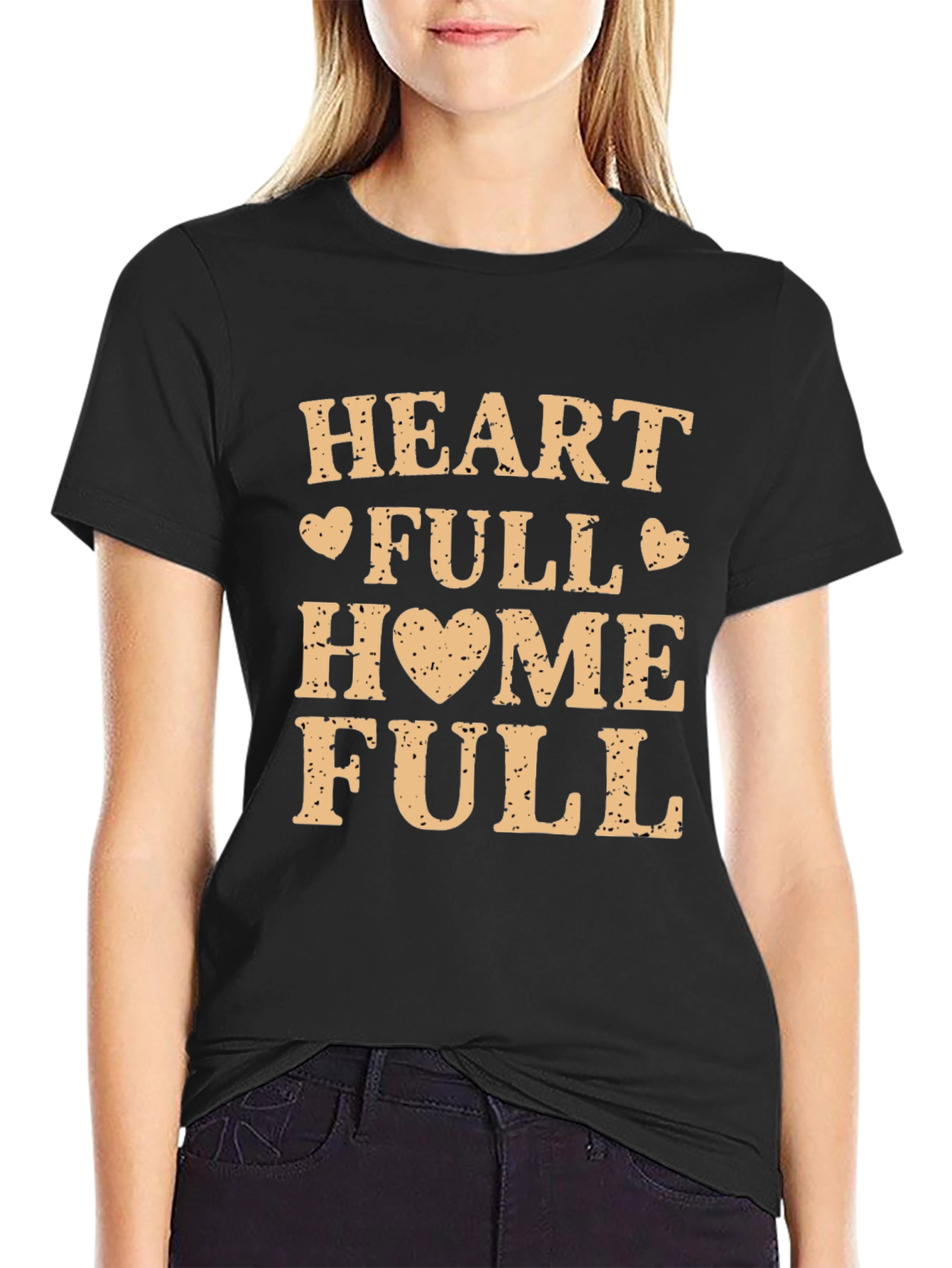 Black Heart Full Home Full Graphic T-Shirt view 2