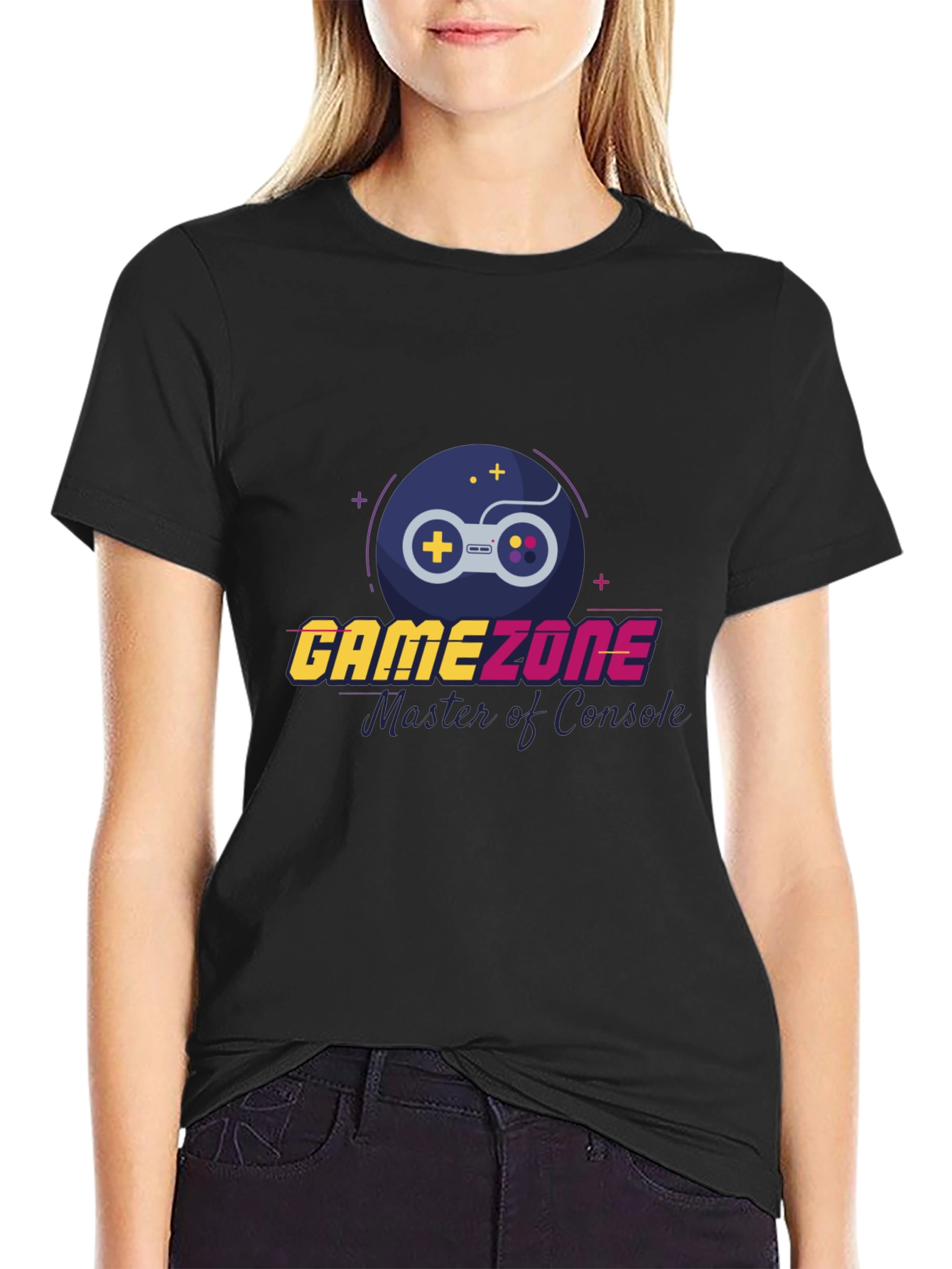 Black Game Zone T-Shirt - Gamer Style view 2