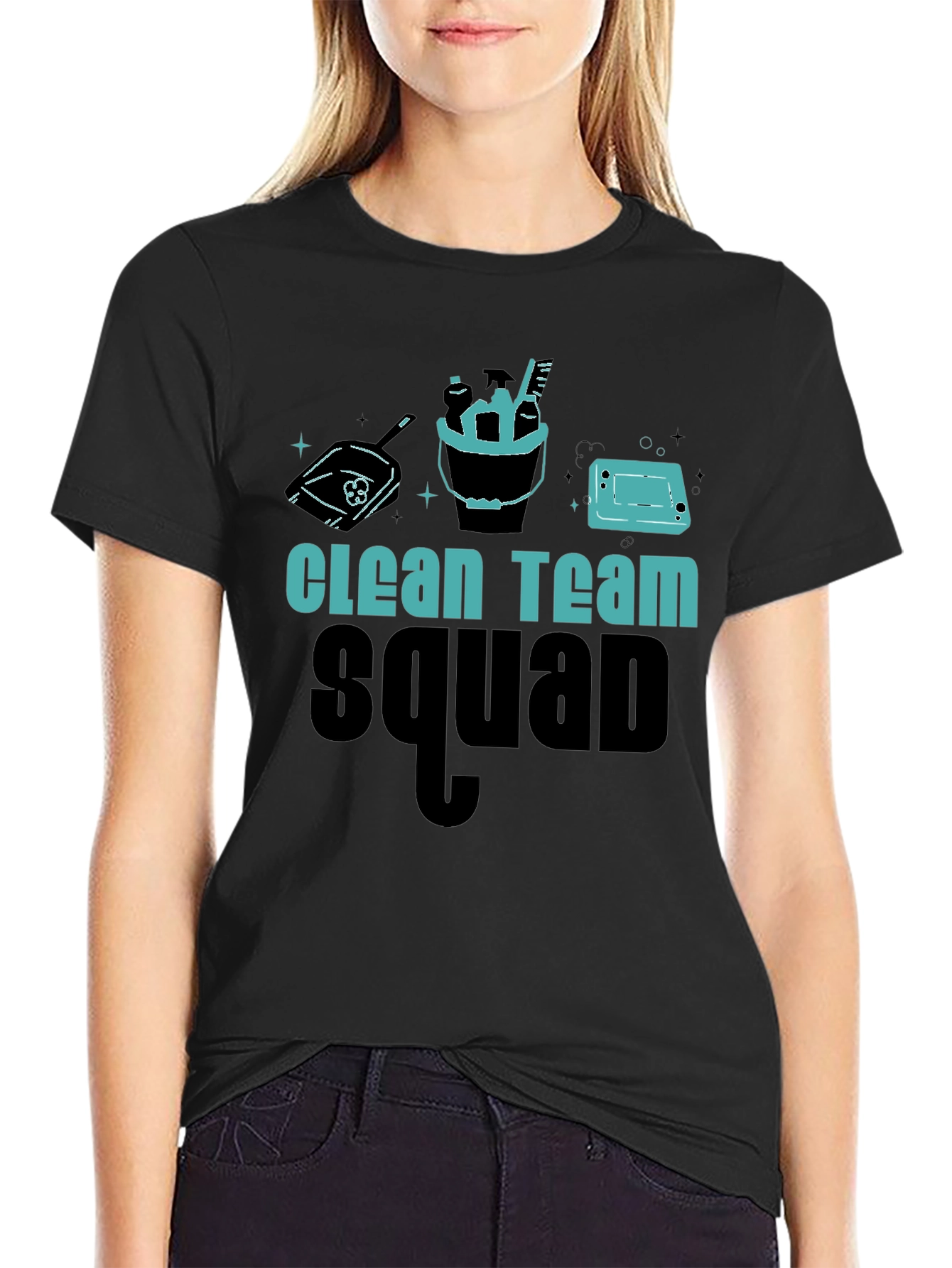 Clean Team Squad Black T-Shirt - 2