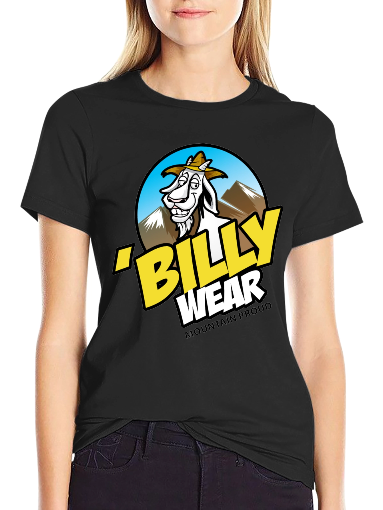 Black Billy Wear Mountain Proud Black T-Shirt view 2