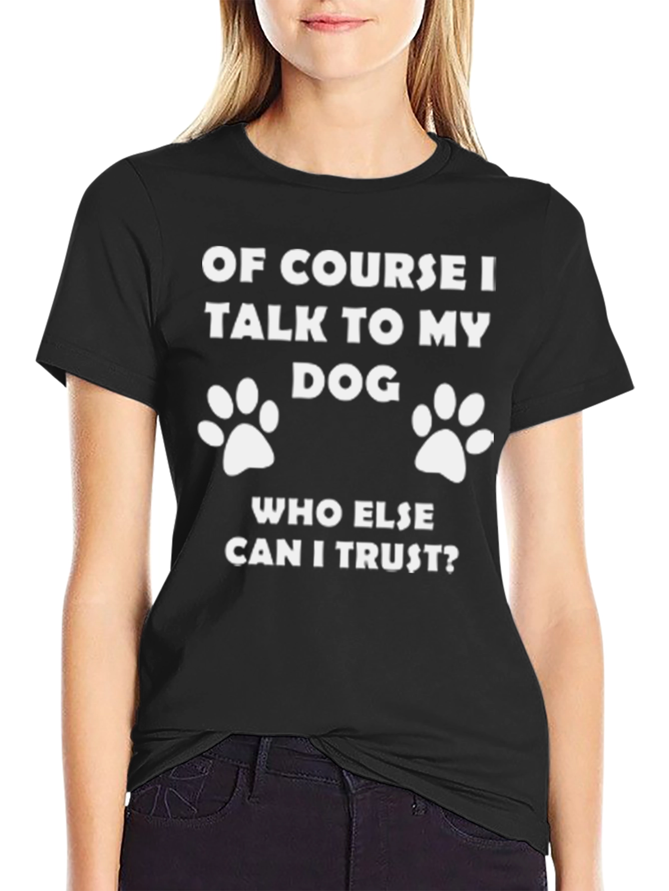 Black Talk To My Dog T-Shirt view 2