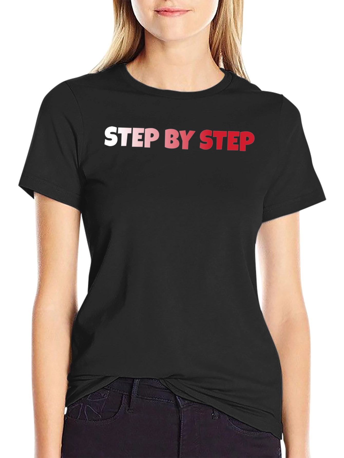 Black Step By Step Black Graphic T-Shirt view 2