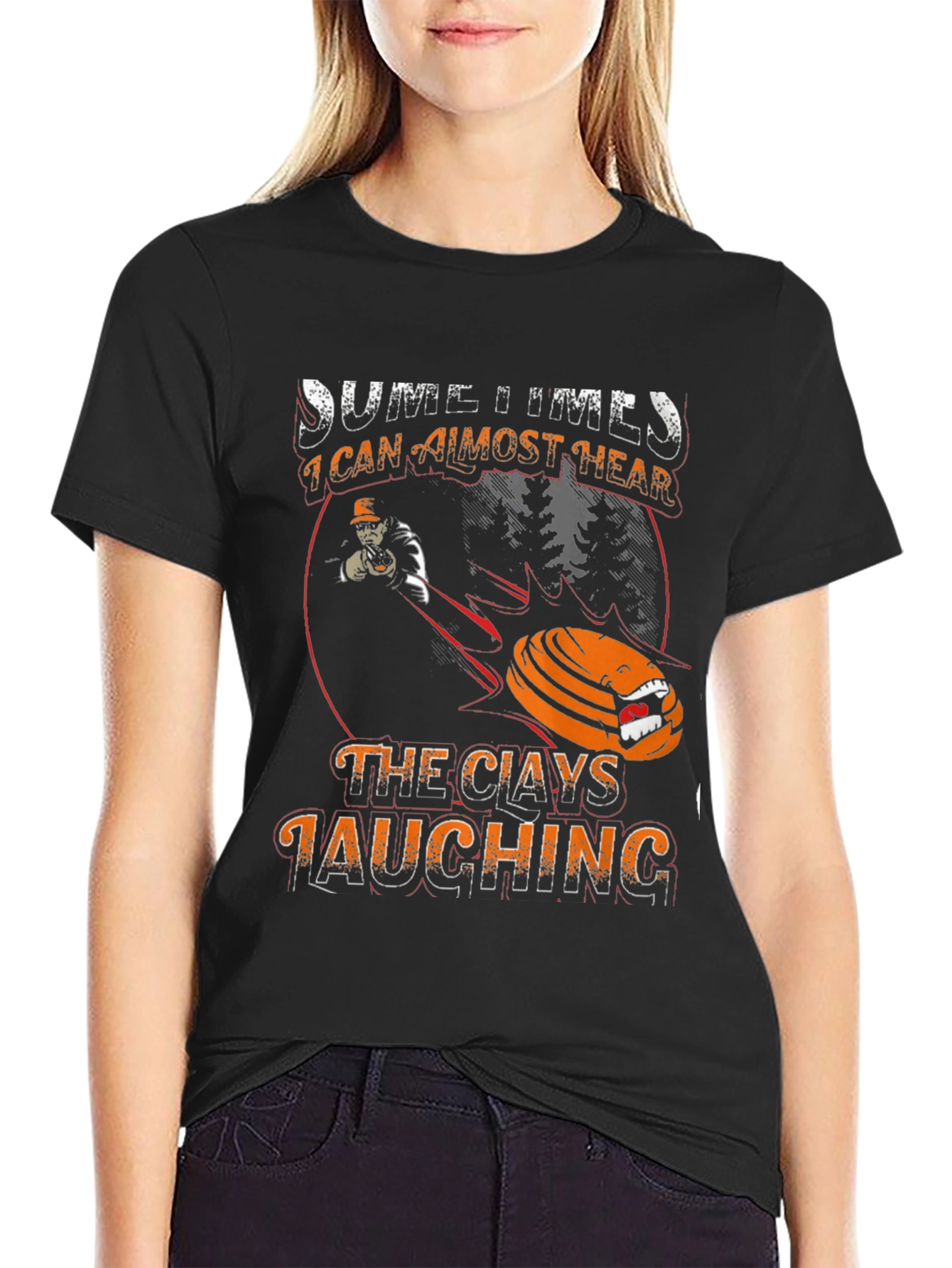 Black Clays Laughing Graphic Tee | Target Shooting Shirt view 2