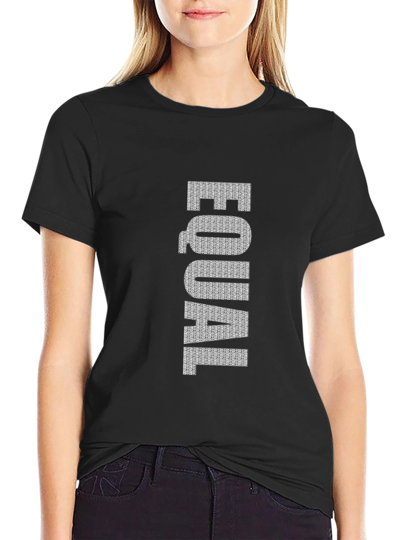 Black Equal Rights Graphic Tee - Unisex Black T-Shirt view 2