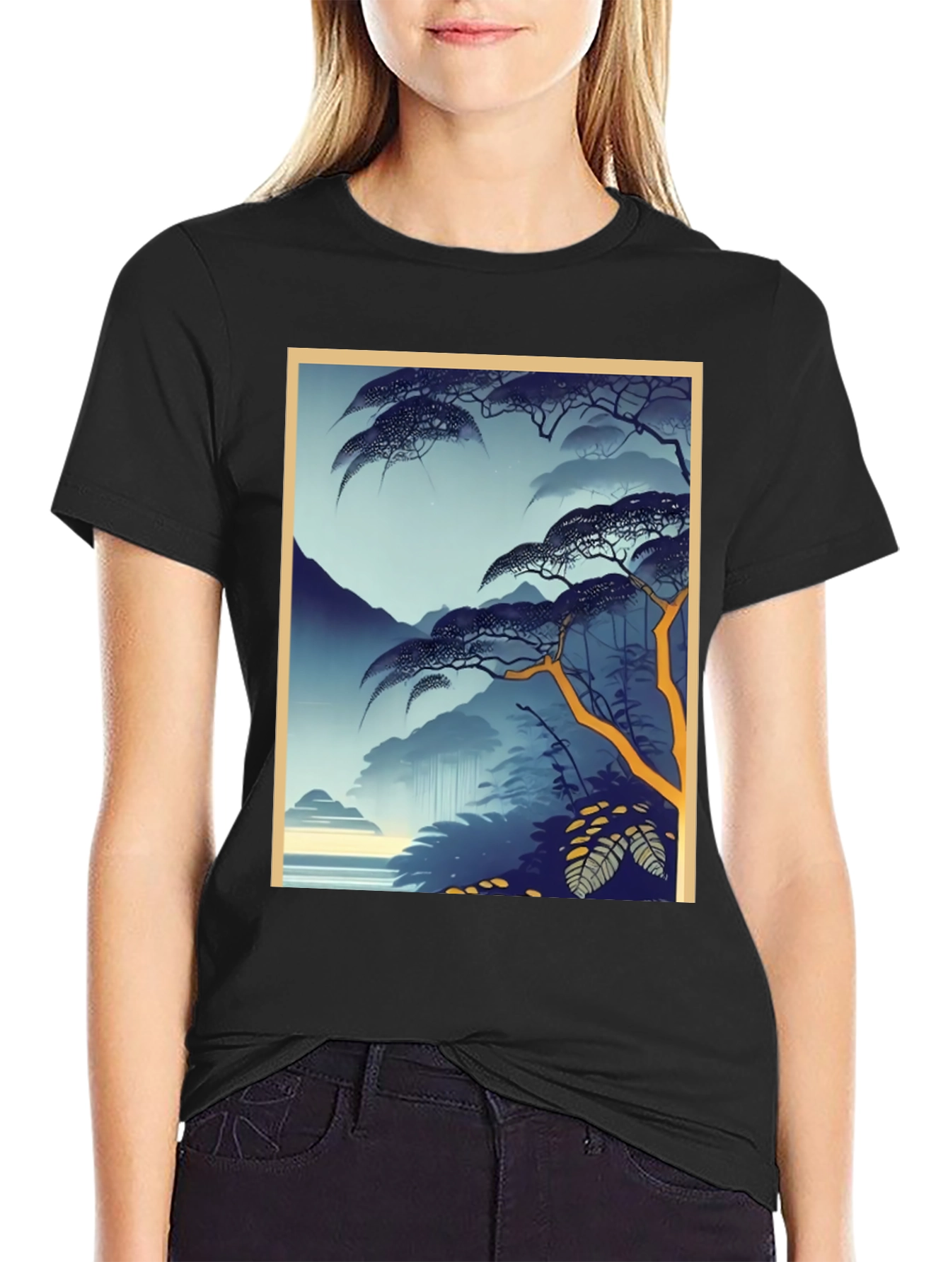 Black Nature Graphic Tee - Relaxed Fit view 2