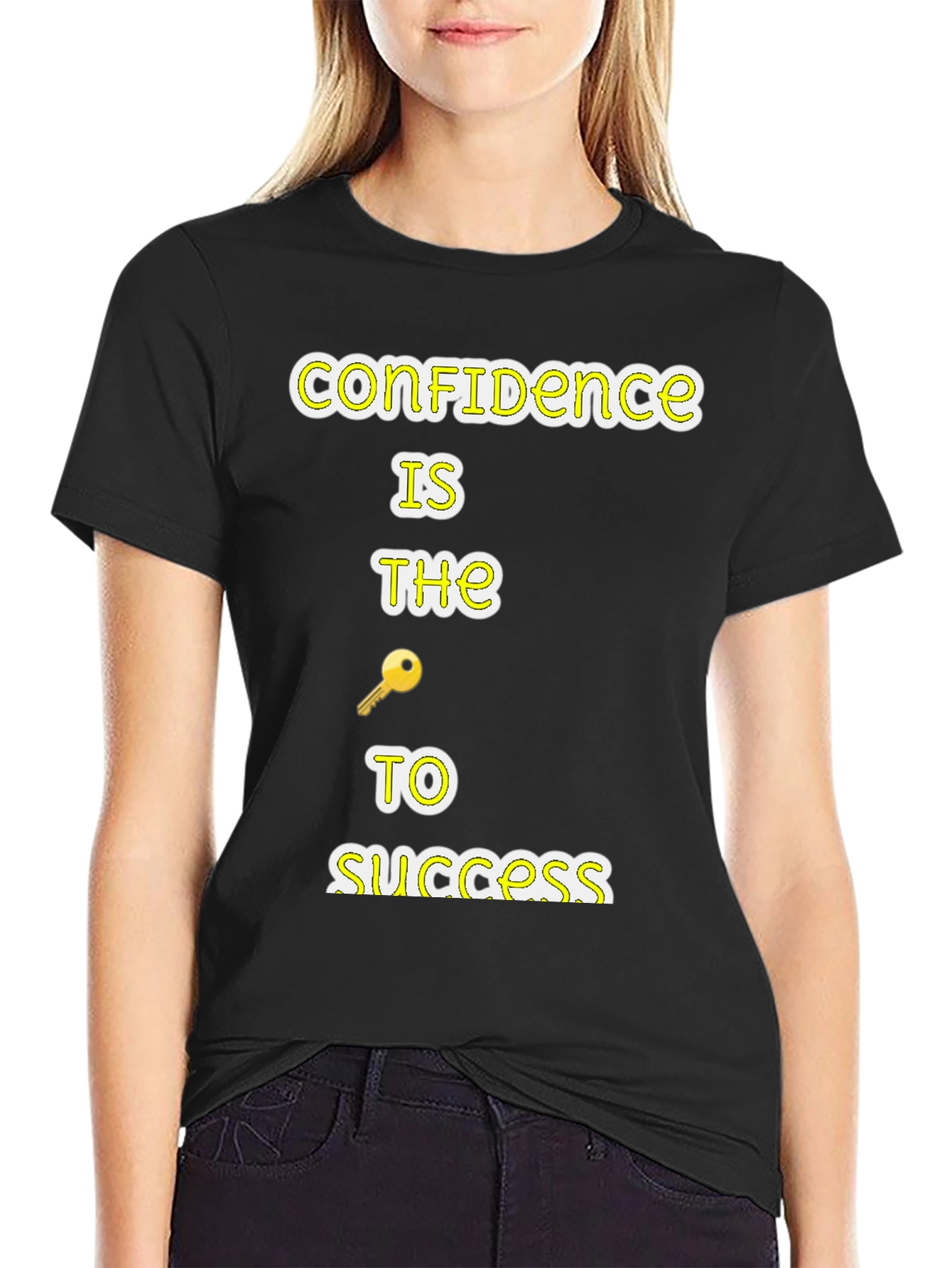 Black Confidence is Key T-Shirt view 2