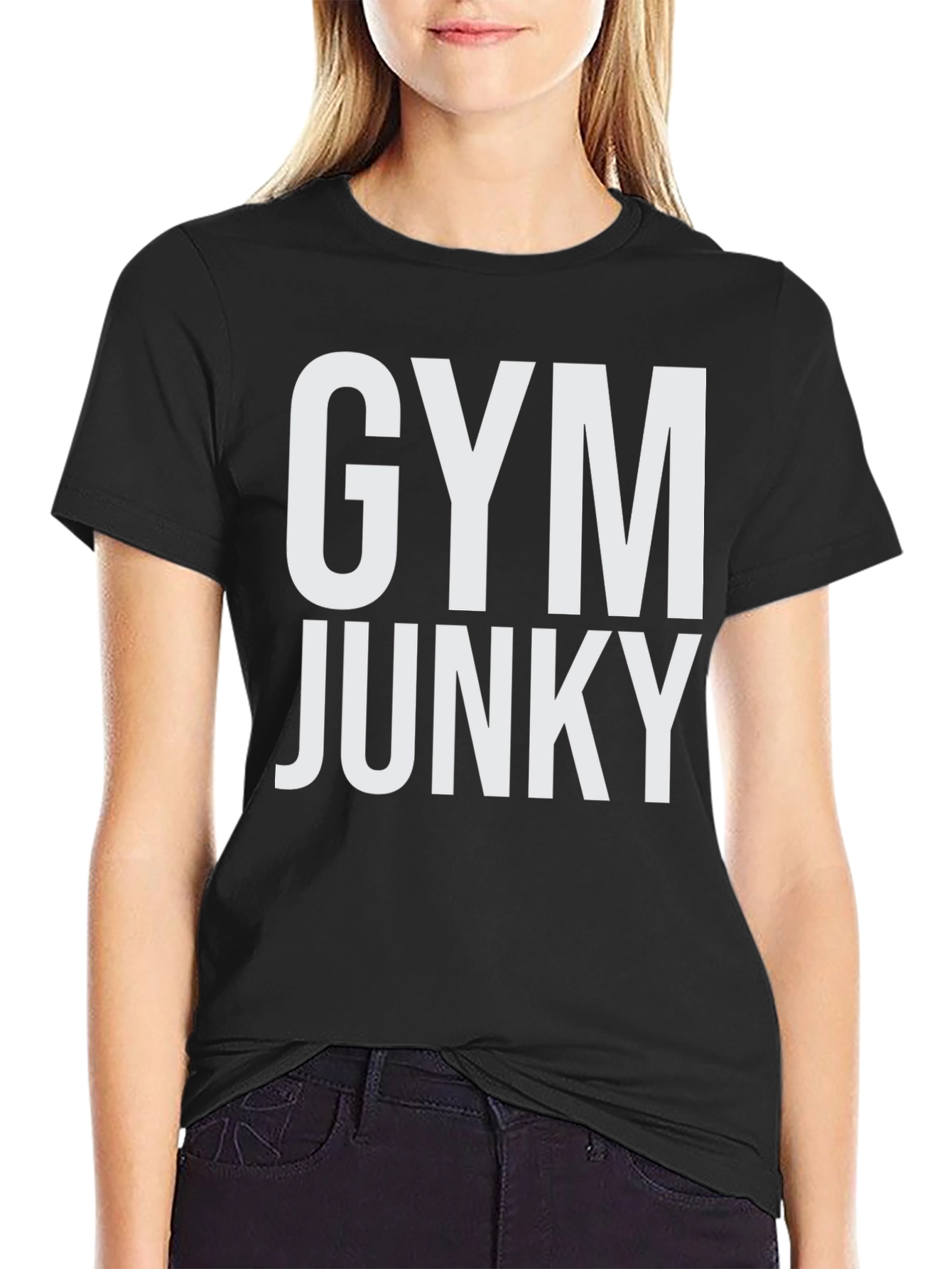 Black Gym Junky Graphic Tee - Black view 2
