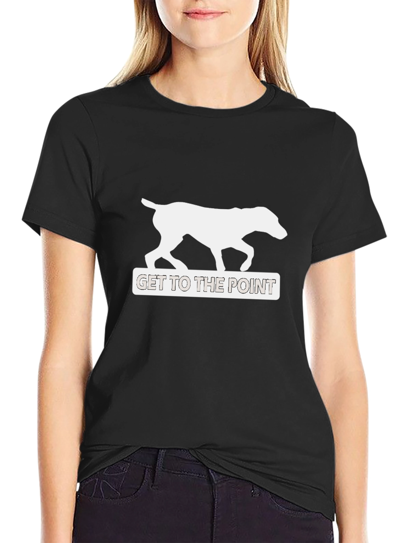 Black Get To The Point Dog Graphic Tee - Black view 2