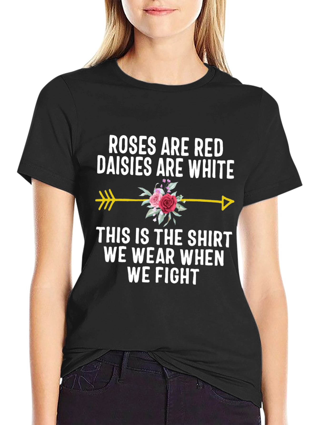 Black Roses Are Red Funny T-Shirt view 2