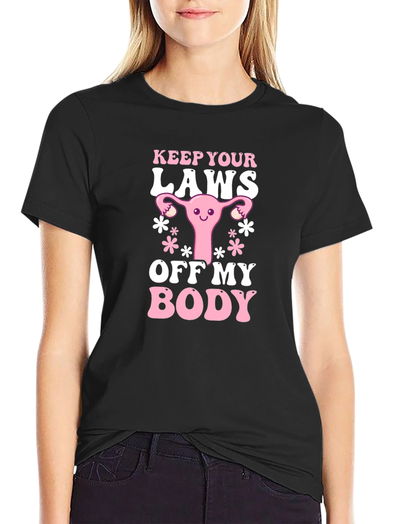Black Feminist Keep Your Laws Off My Body T-Shirt view 2
