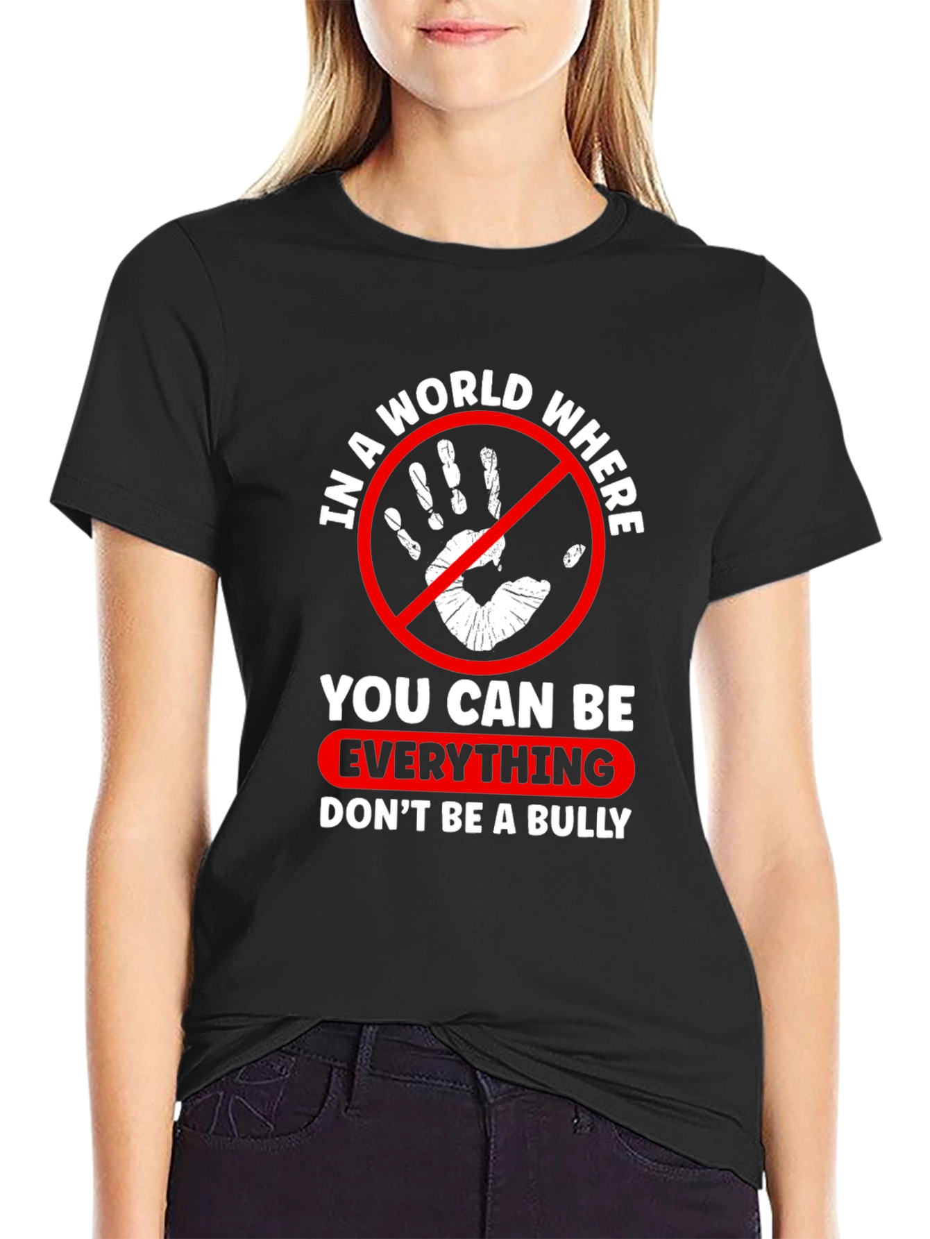 Black In A World Where You Can Be Everything T-Shirt view 2