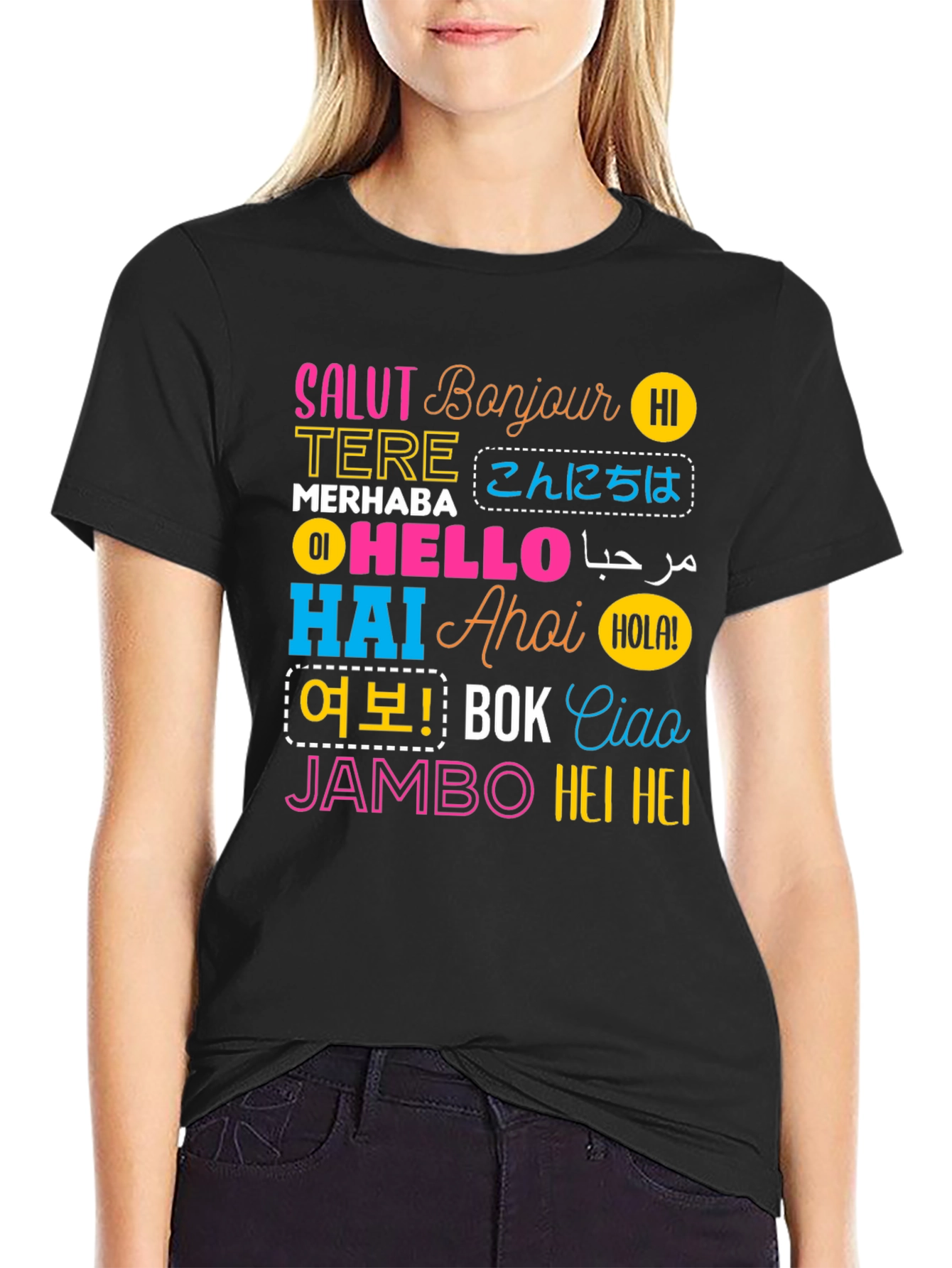 World Hello T-Shirt: Multilingual Greetings - 2