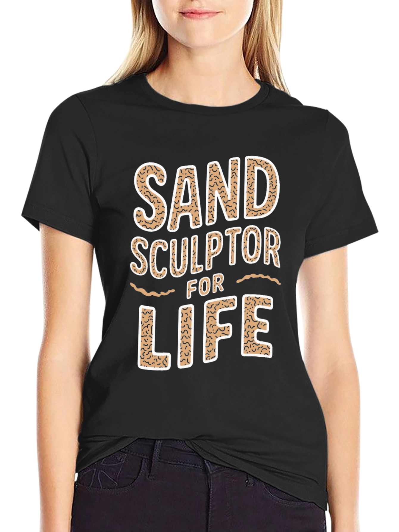 Black Sand Sculptor for Life Tee - Black view 2