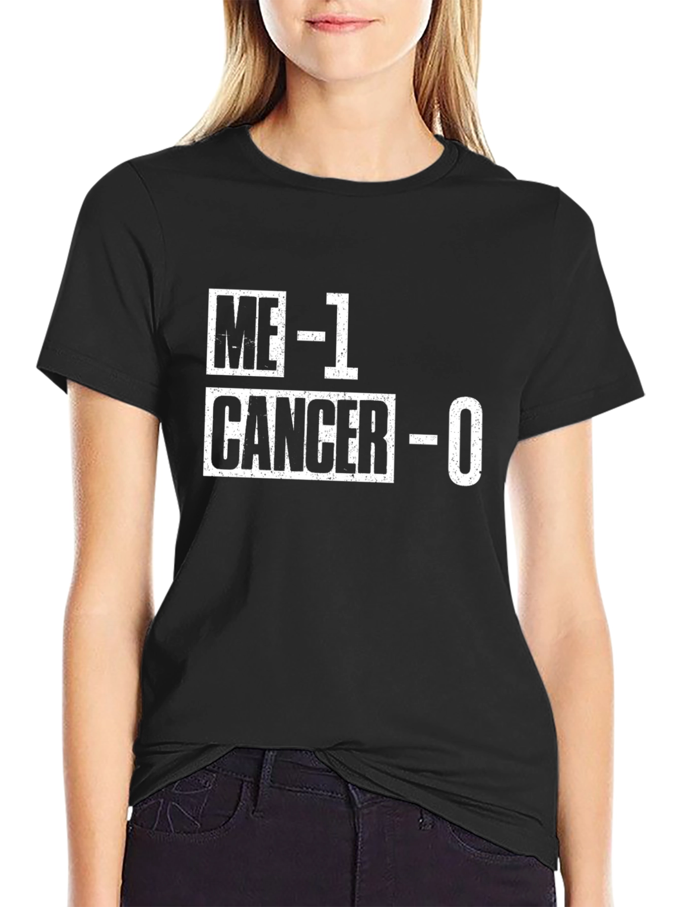 Black Me vs Cancer T-Shirt view 2