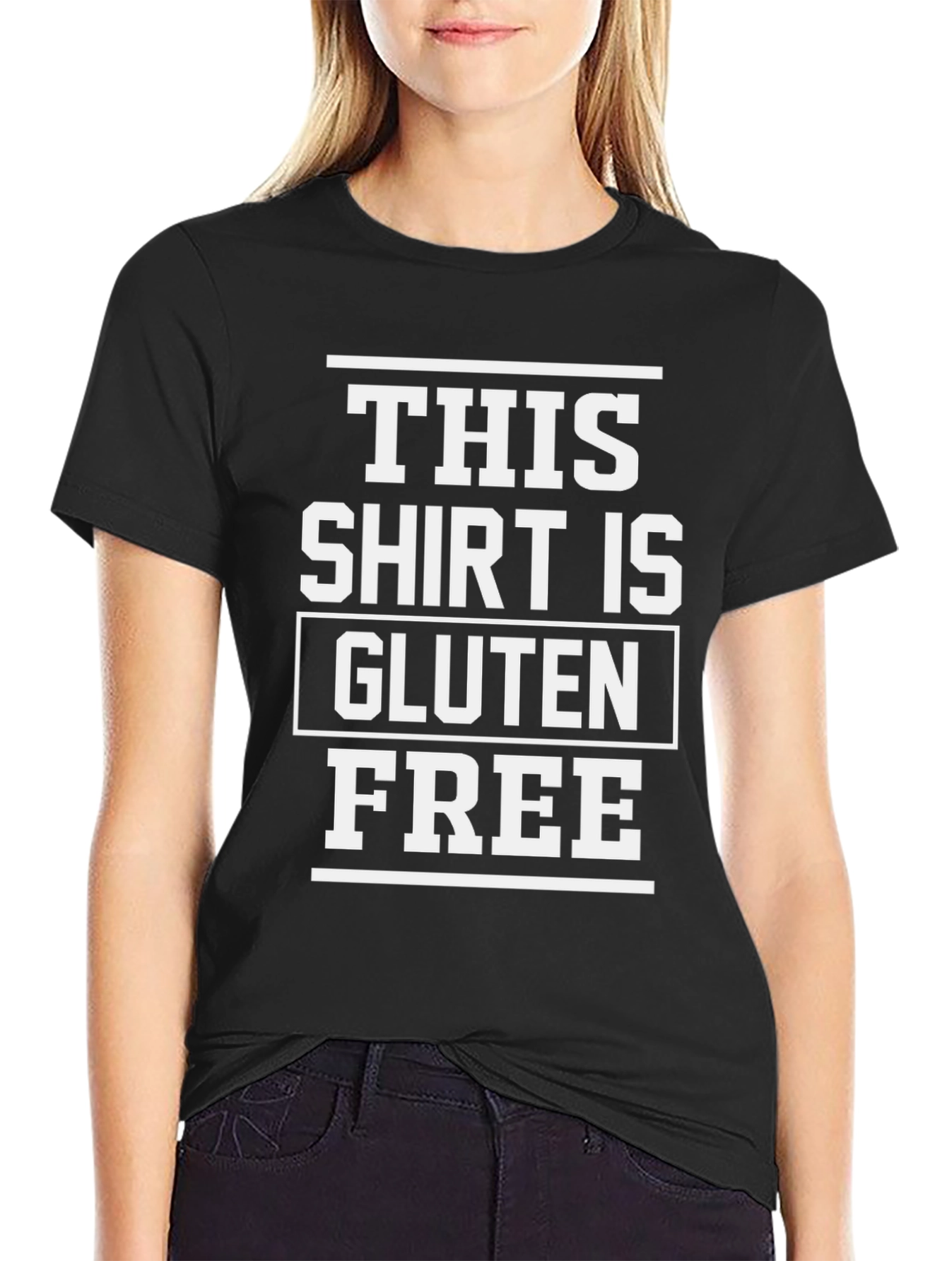 Black Gluten Free Shirt - Funny Dietary Tee view 2