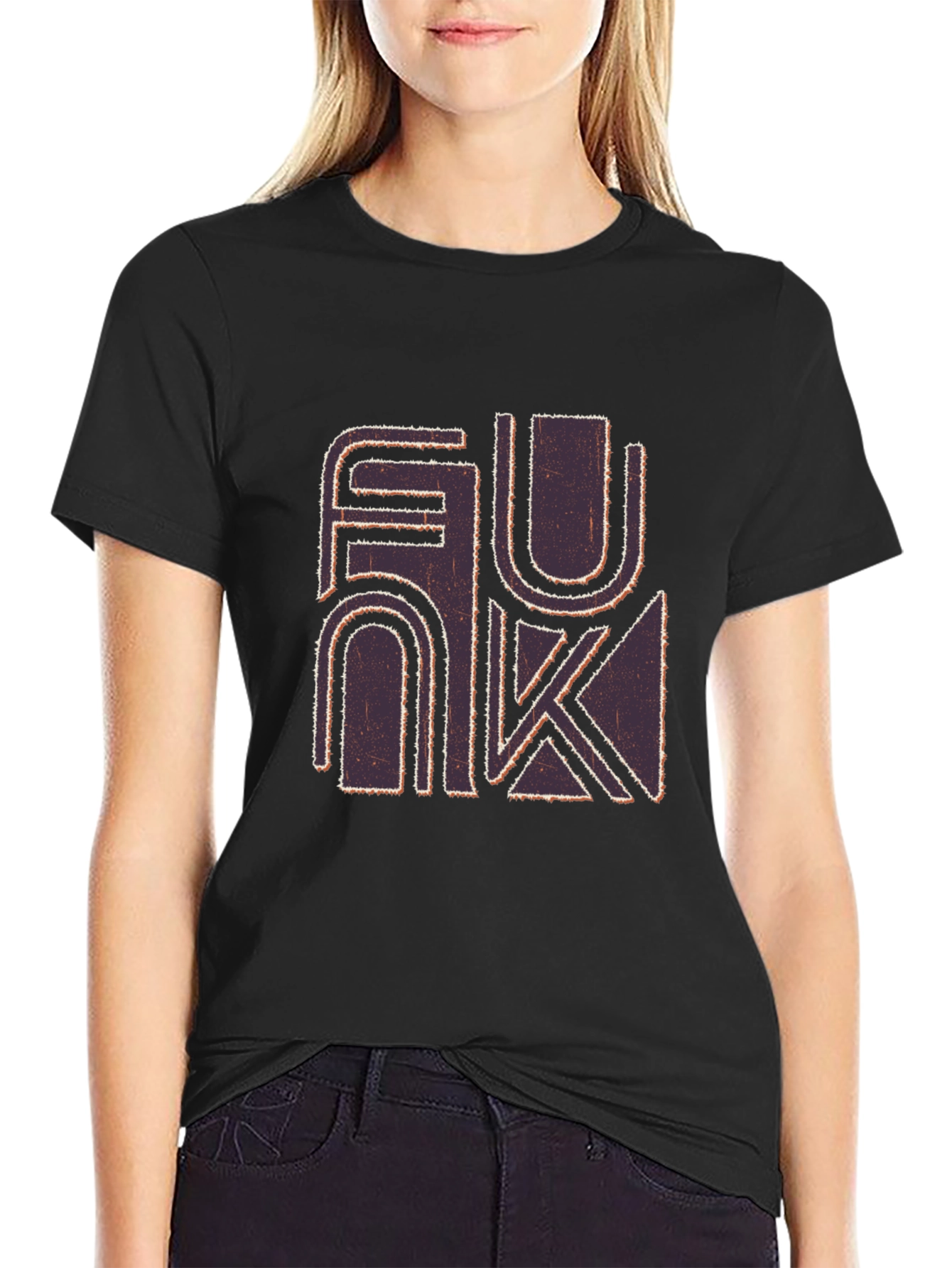 Black Funk Graphic Print Black T-Shirt view 2