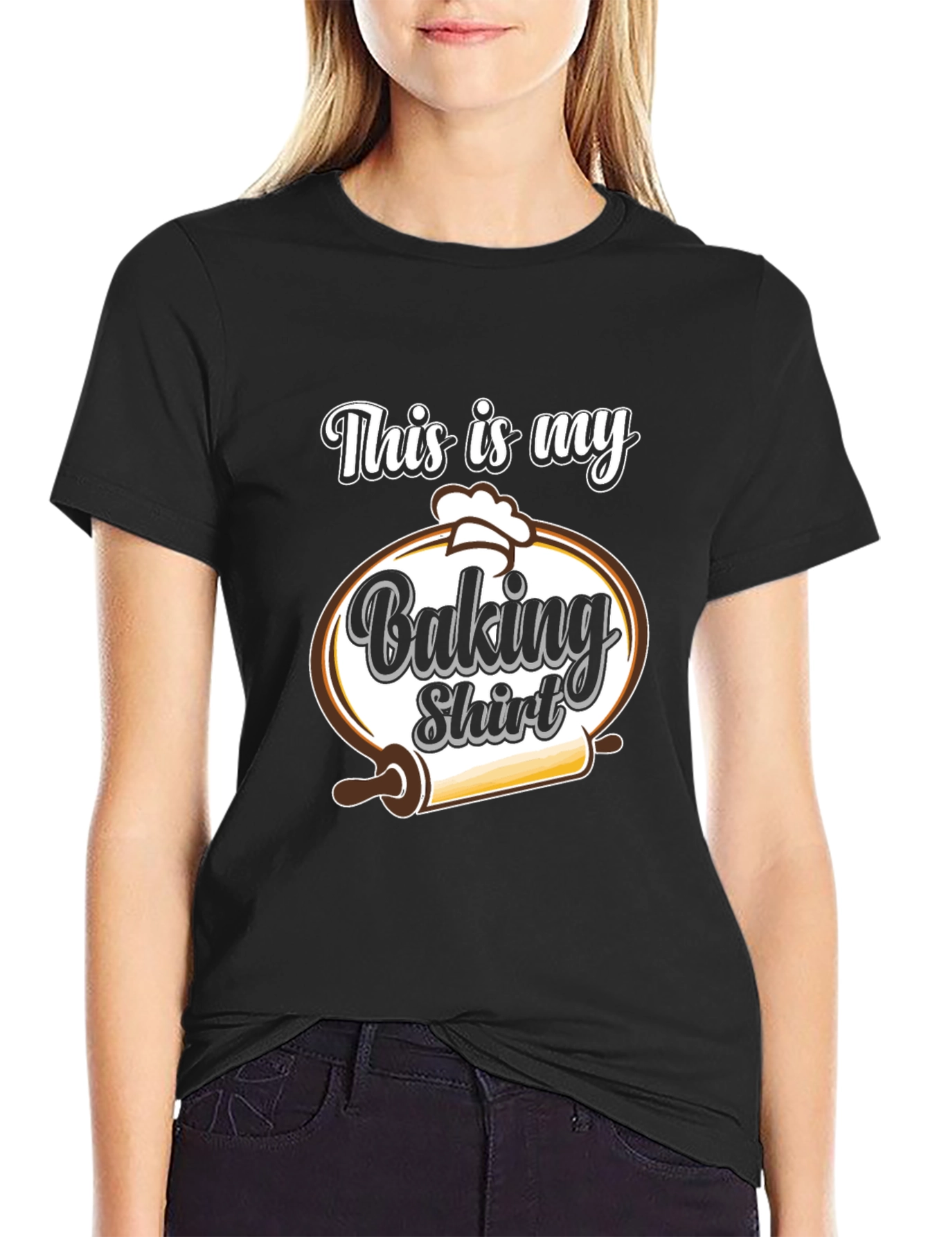 Black Funny Baking Shirt - This is My Baking Shirt view 2