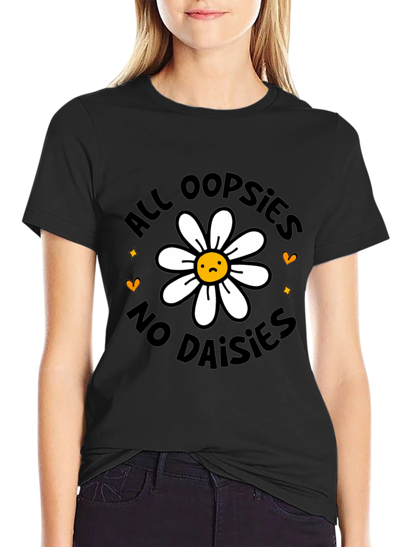 Black All Oopsies No Daisies Graphic Tee view 2