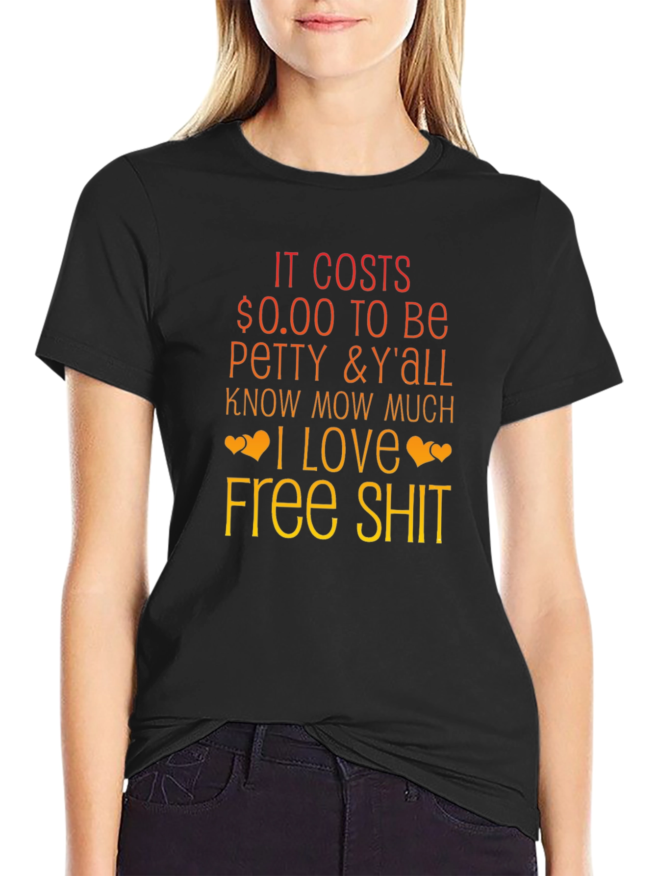 Black It Costs $0.00 to Be Petty Graphic Tee view 2