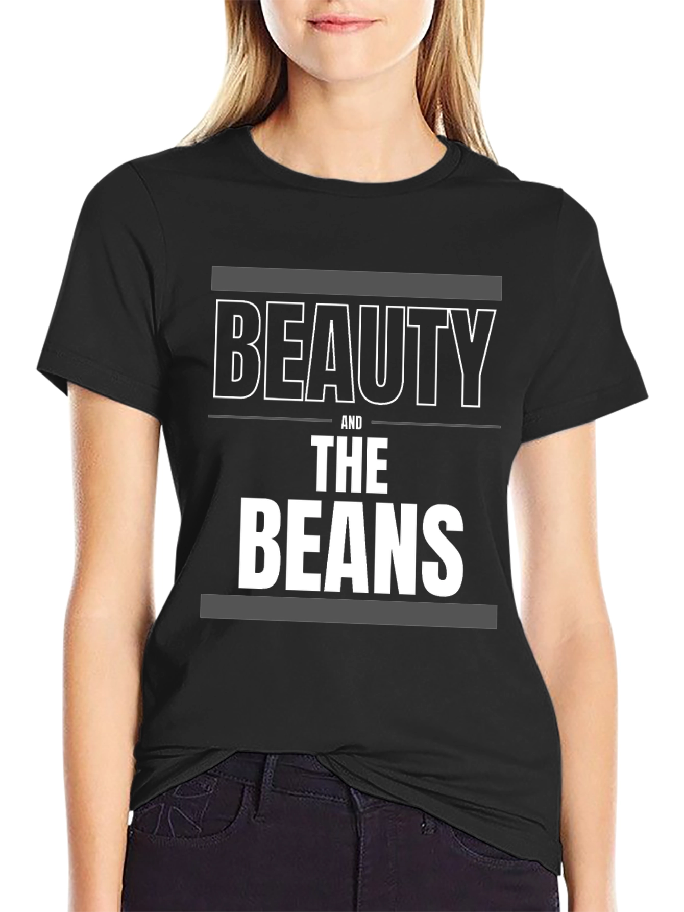 Black Beauty and the Beans T-Shirt - Funny Novelty Tee view 2
