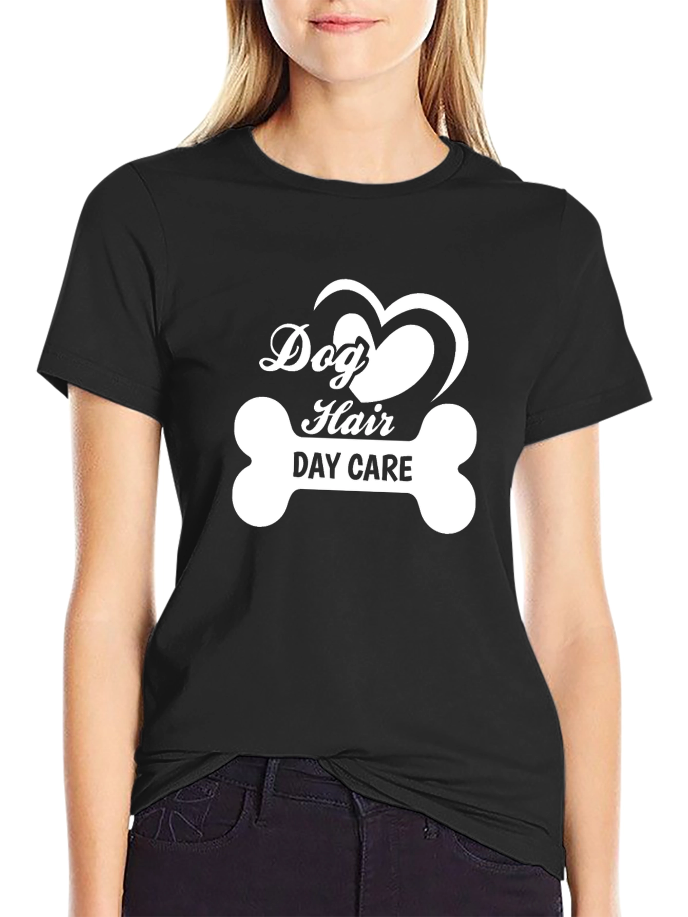 Black Dog Hair Day Care T-Shirt view 2
