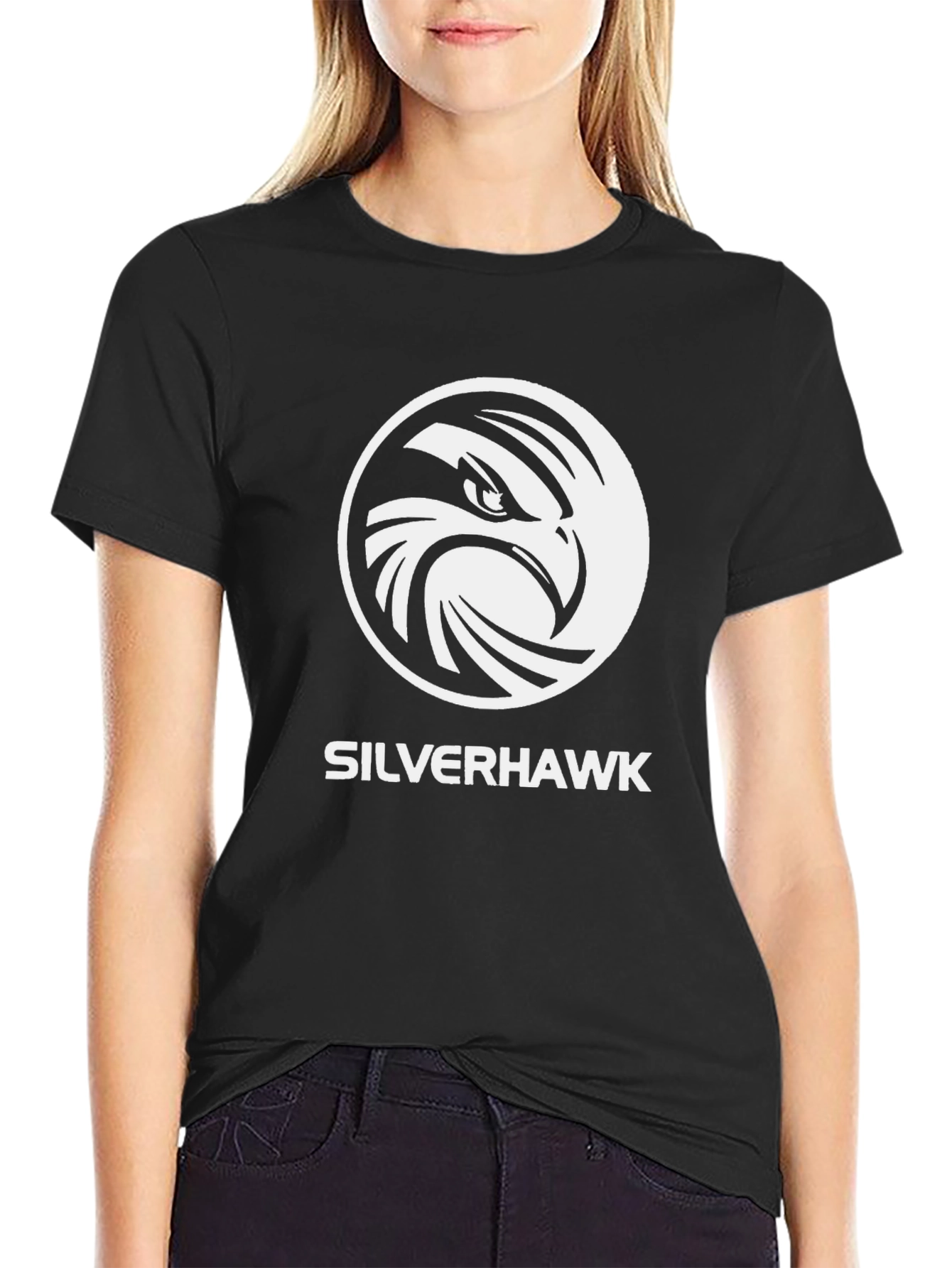Black Silverhawk Graphic Tee - Men's Black T-Shirt view 2