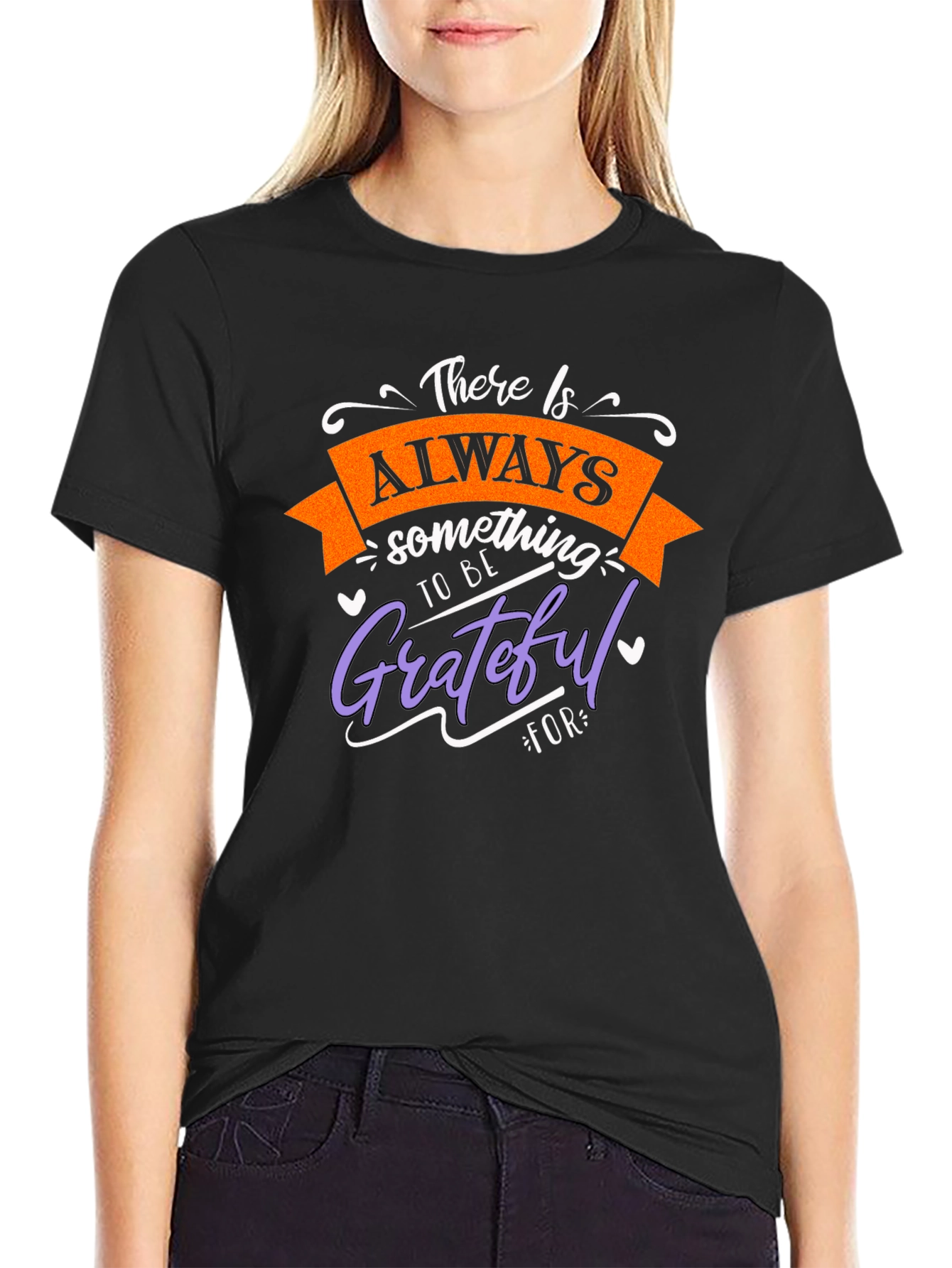 Black Grateful Graphic Tee - Always Something T-Shirt view 2