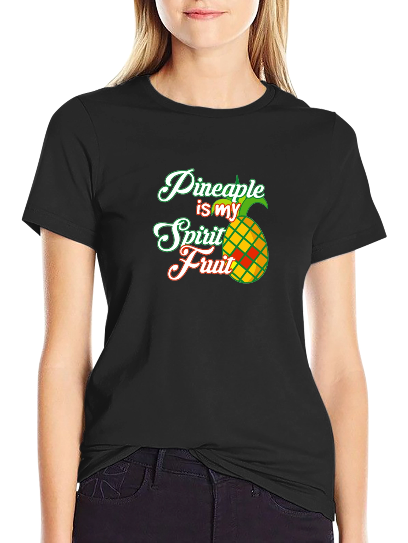Black Pineapple Spirit Fruit T-Shirt view 2