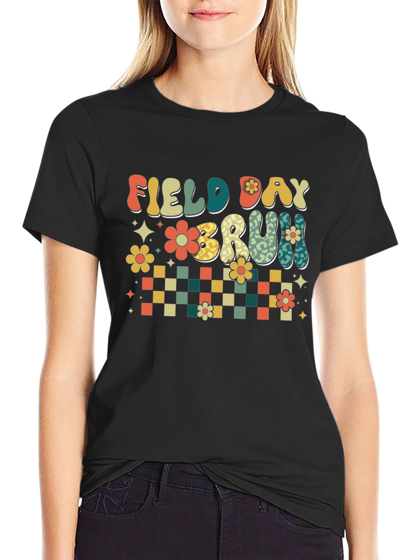 Black Field Day Bruh T-Shirt - Retro Style view 2