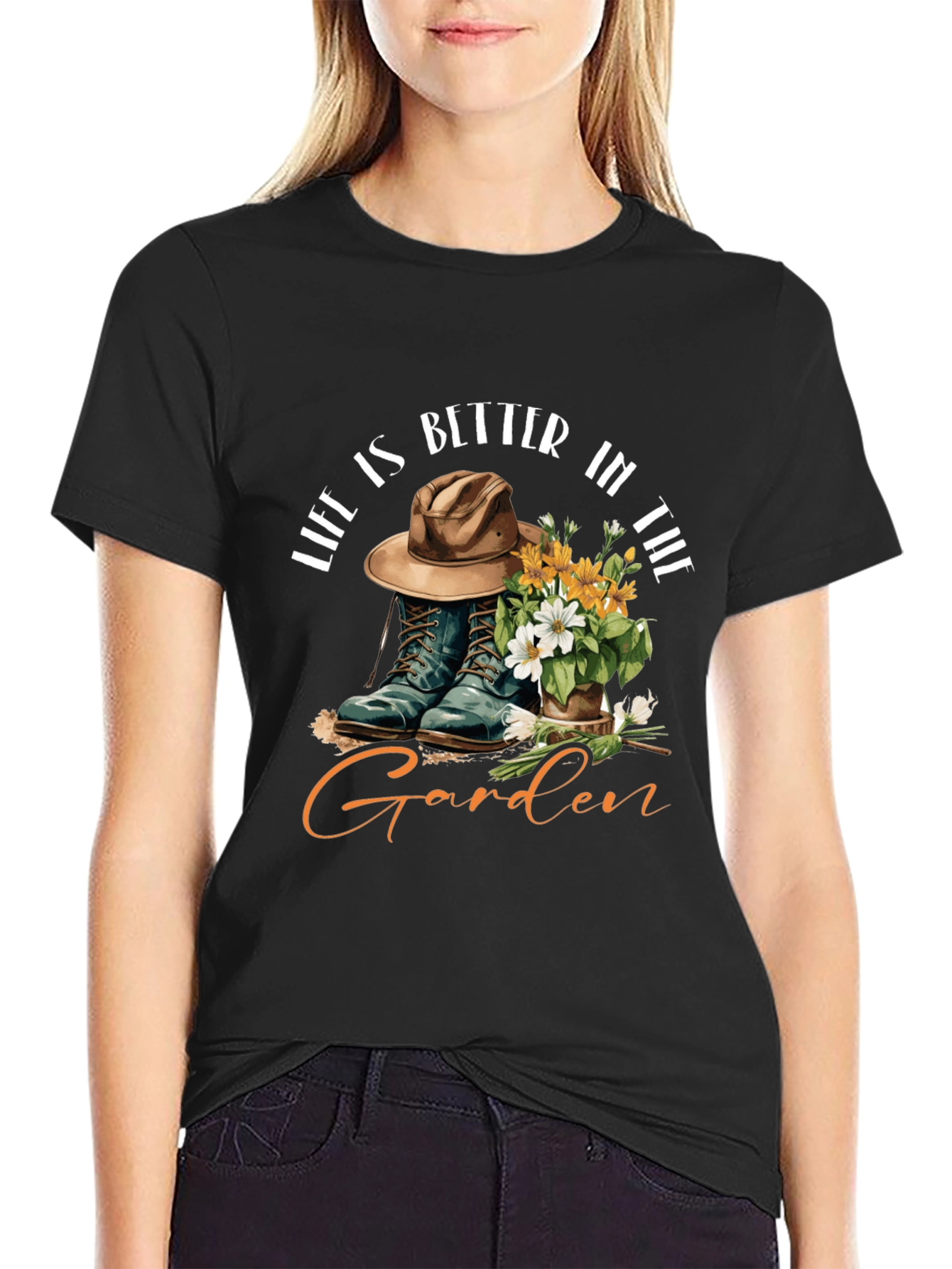 Black Life Is Better In The Garden T-Shirt view 2