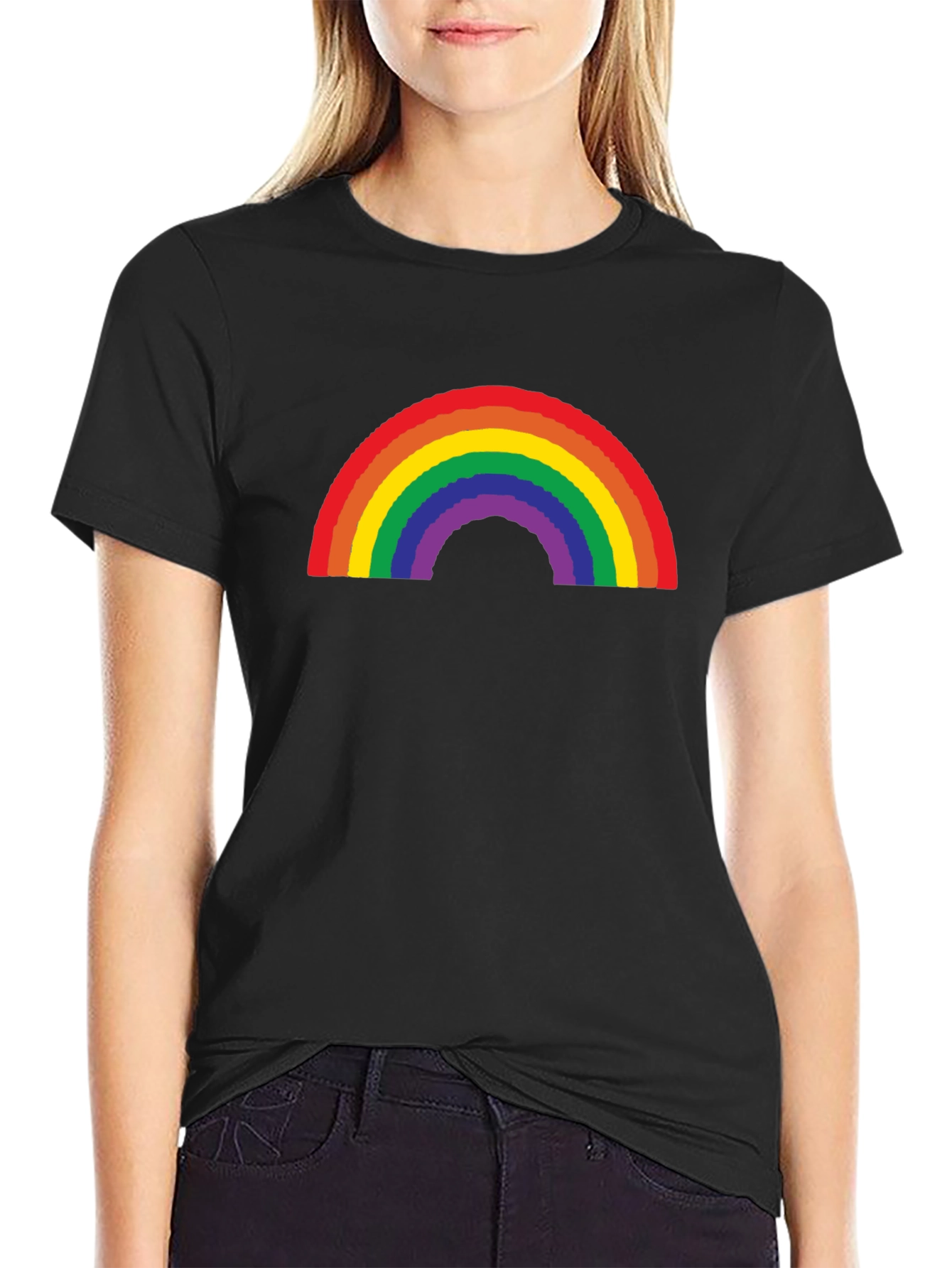 Black Rainbow Pride Graphic Tee view 2