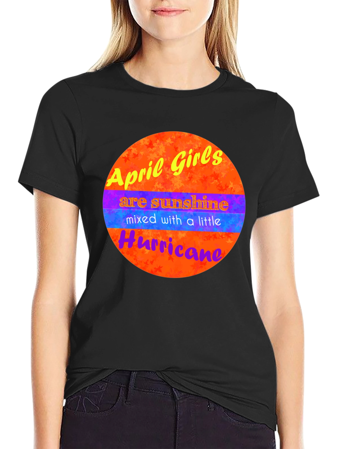 Black April Girls Sunshine Hurricane T-Shirt view 2
