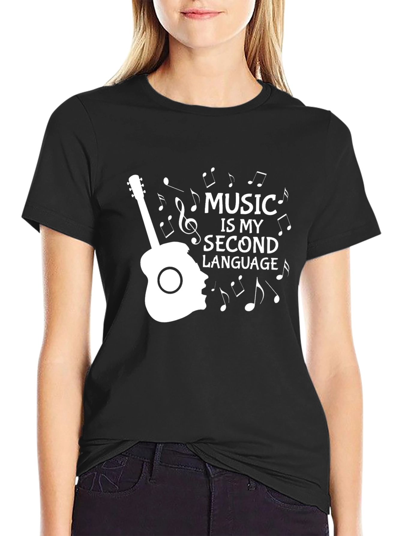 Black Music is My Second Language Graphic Tee view 2