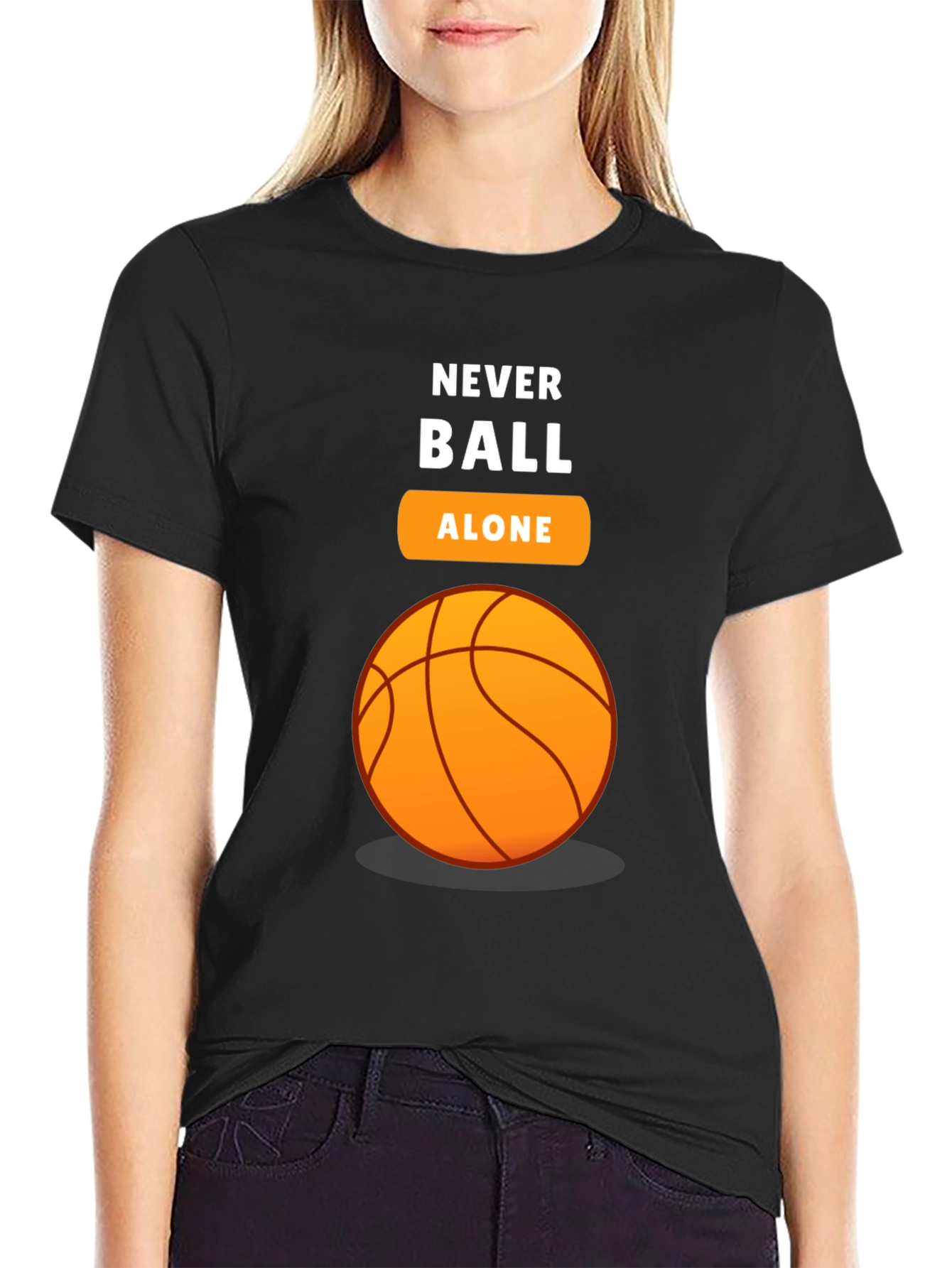 Black Never Ball Alone Graphic T-Shirt view 2