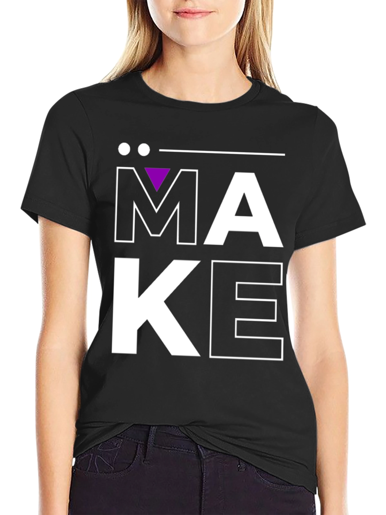 Black Make Statement T-Shirt - Bold Graphic Tee view 2