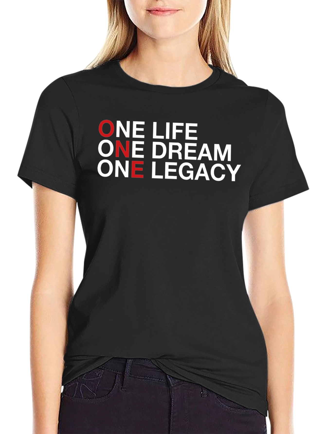Black One Life, One Dream, One Legacy Graphic Tee view 2