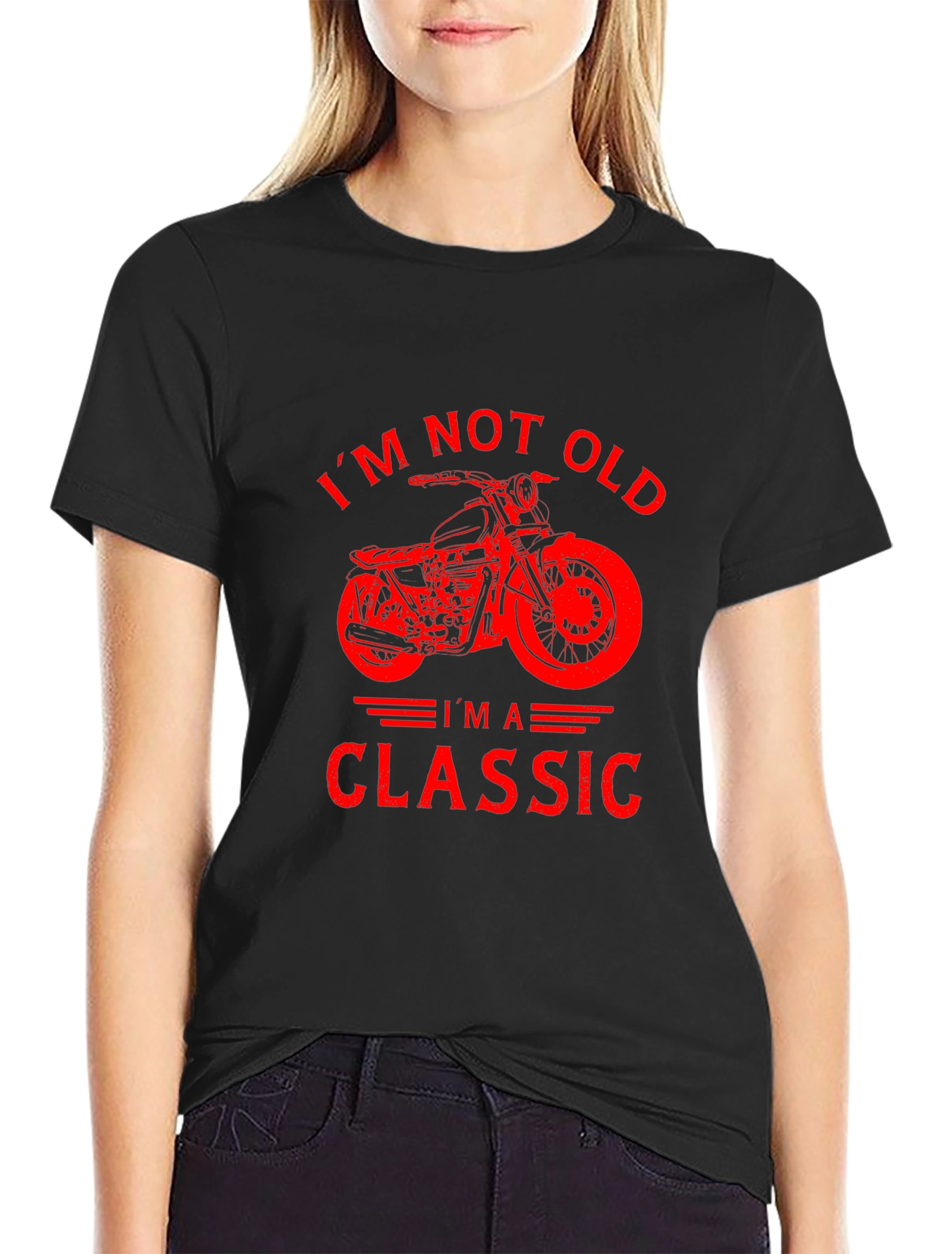 Black I'm Not Old I'm a Classic Motorcycle Graphic T-Shirt view 2