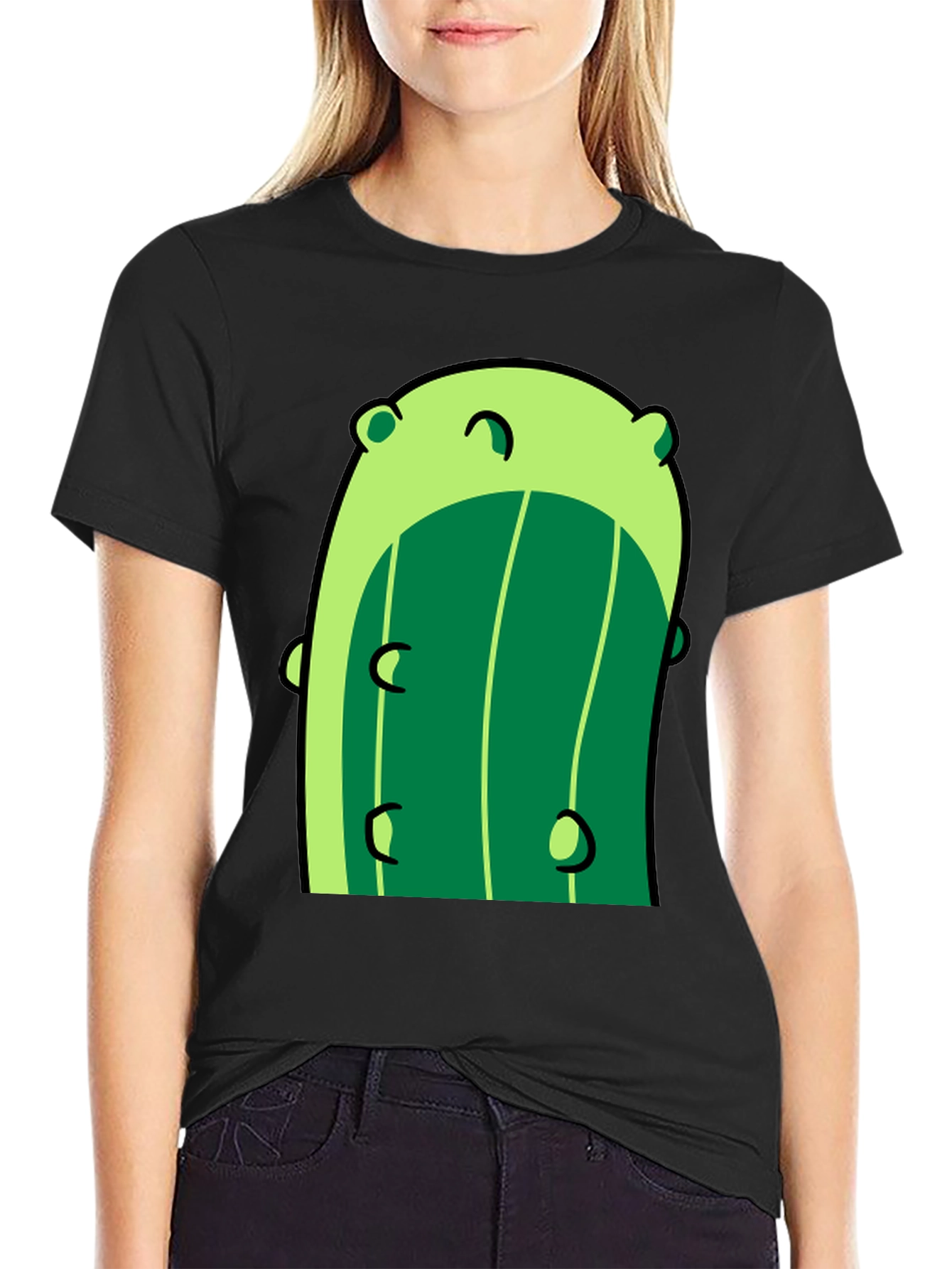 Black Funky Pickle Graphic Tee - Black Cotton Blend view 2