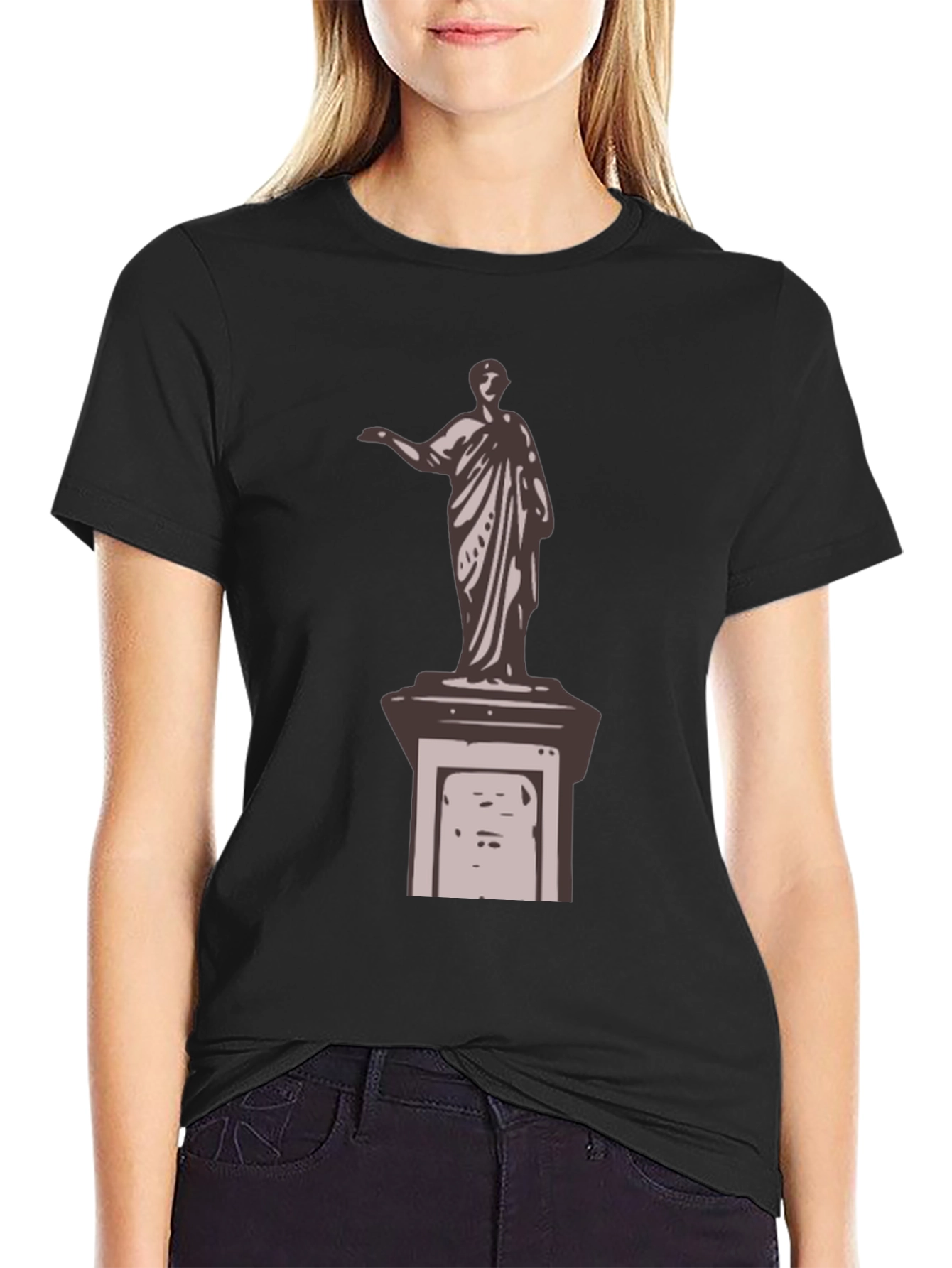 Black Statue Graphic T-Shirt - Cool Design view 2