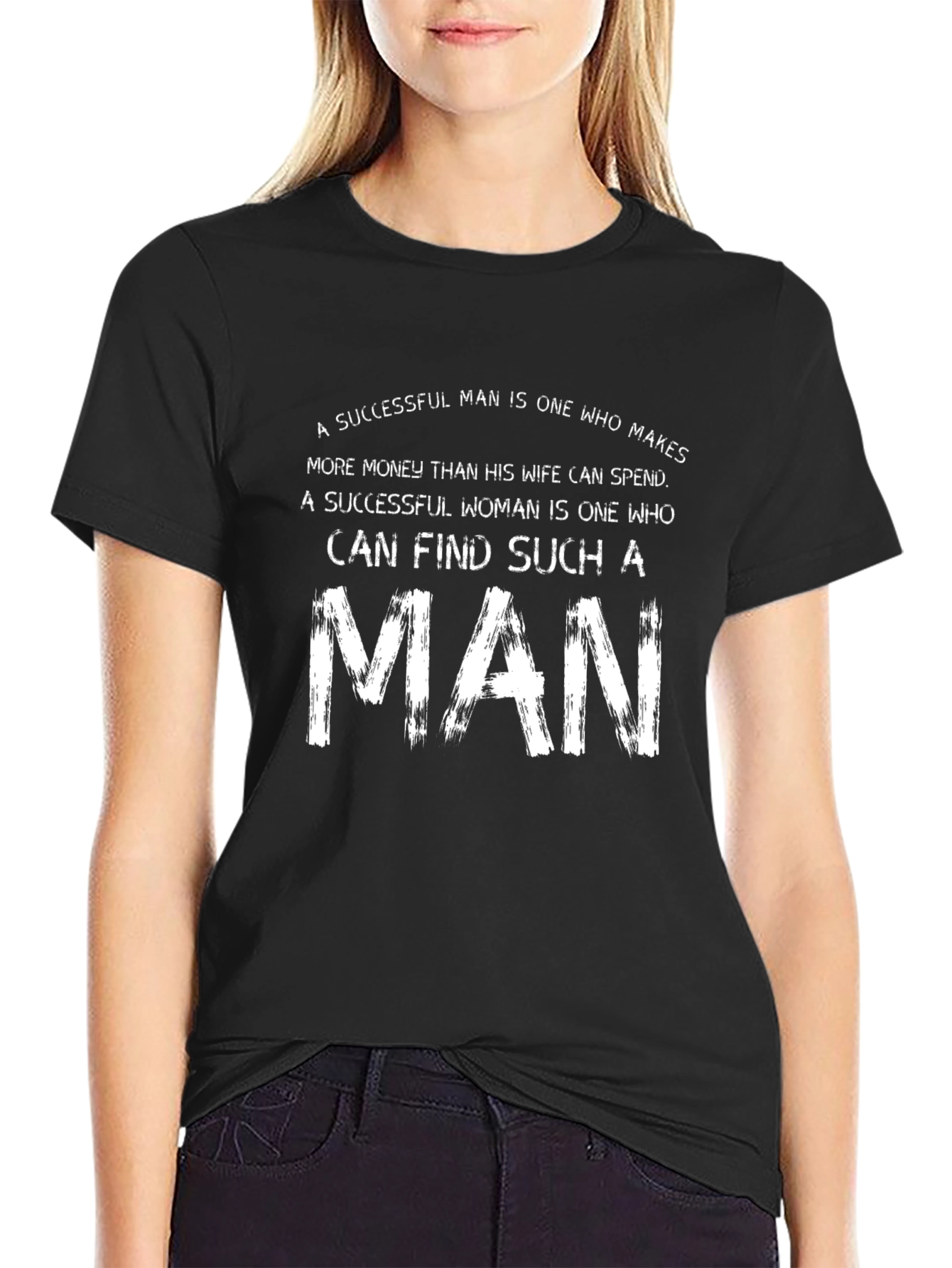 Black Funny Sarcastic Husband Wife Graphic Tee view 2