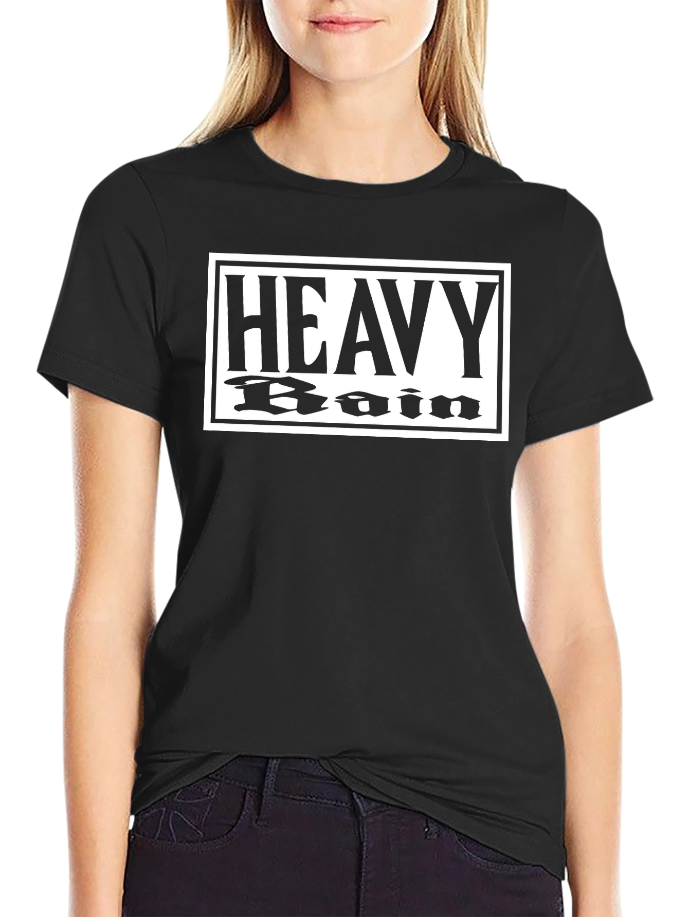 Black Heavy Rain Black T-Shirt view 2