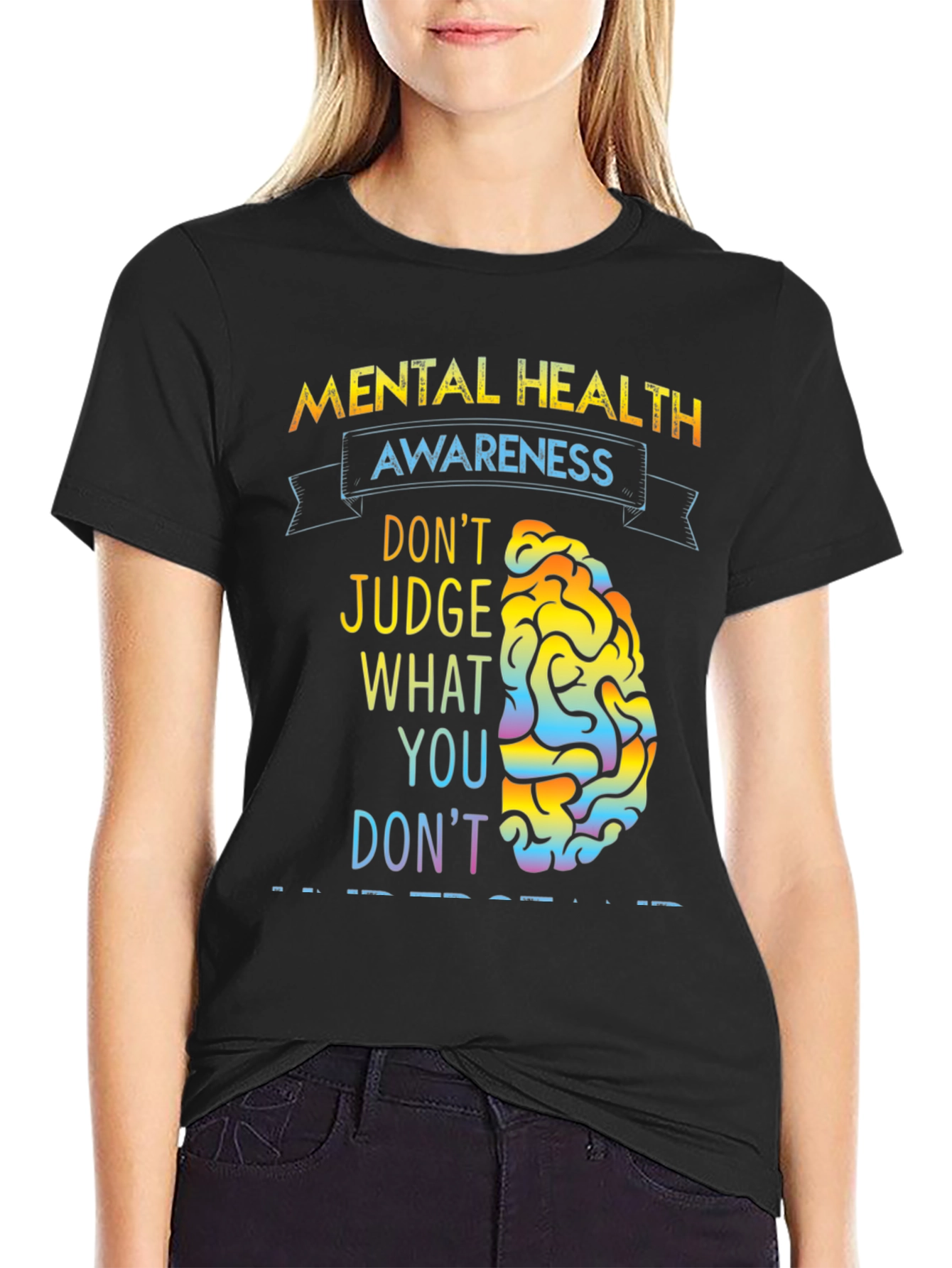 Black Mental Health Awareness T-Shirt view 2