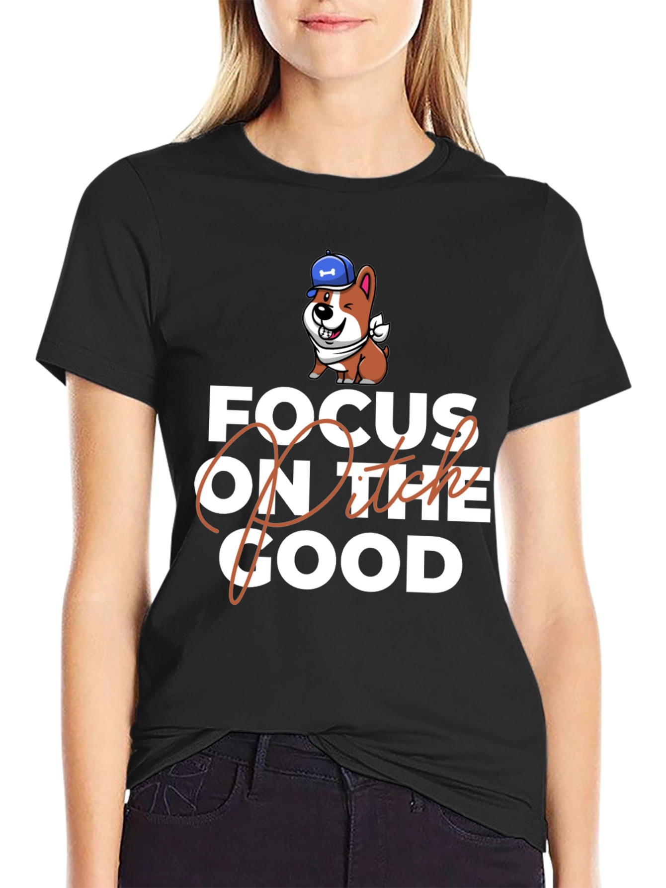 Black Focus on the Good Graphic Tee view 2